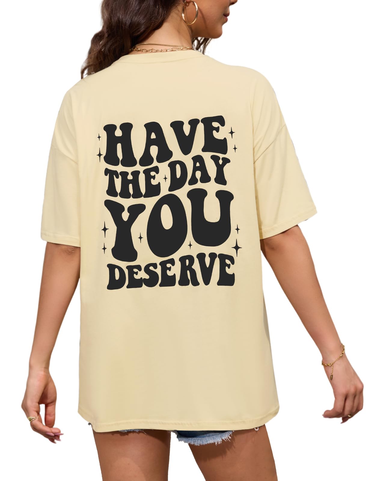 Khaki Oversized Women's Cotton T-Shirt, Half Sleeve, Round Neck, Size L - Perfect Summer Top!-image-d162595e-6494-491c-90a9-c0629c560fae-54615