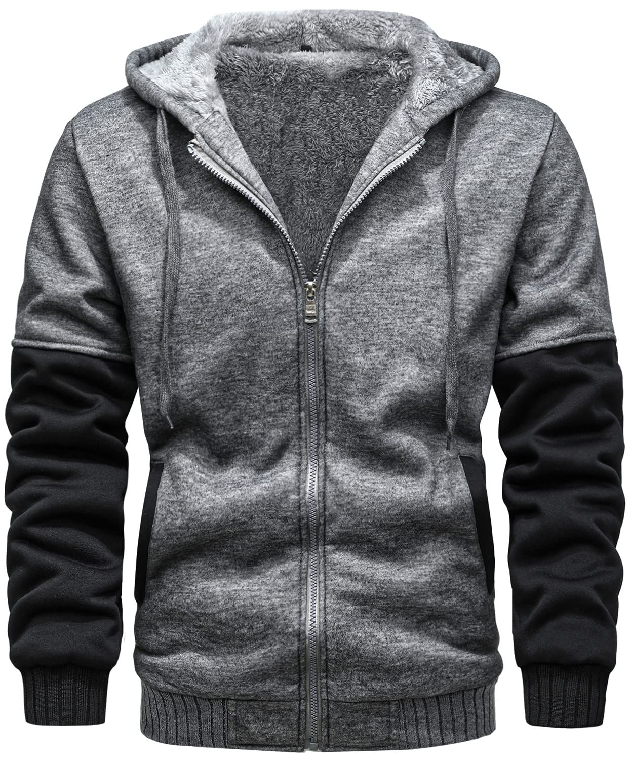 Men's Fleece Hoodie - Dark Grey & Black S-image-b67fcbd8-c233-441e-b9cc-0eead64417eb-114994