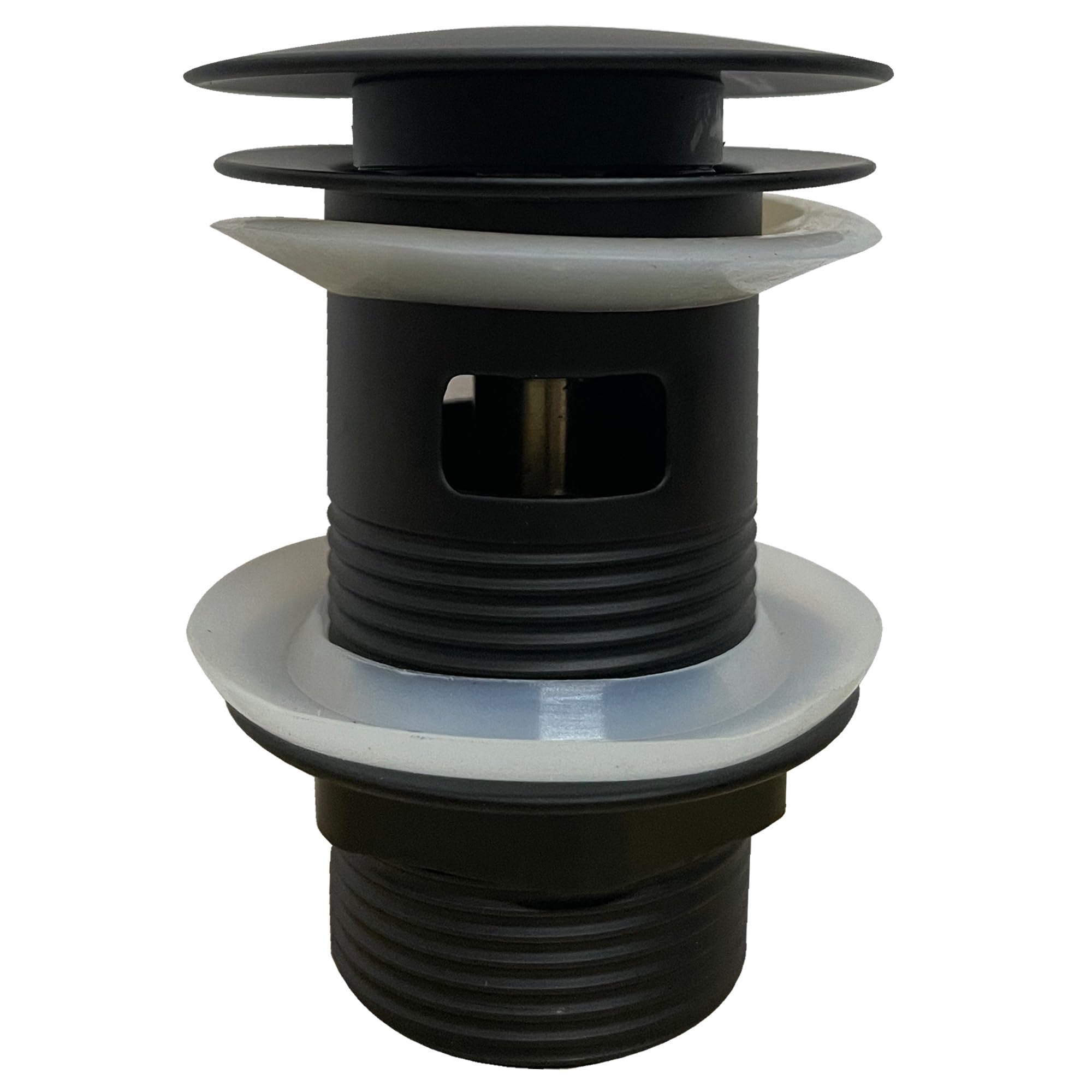 Gold & Black Pop-up Basin Waste with Overflow - Easy Clean & Operate, Durable Brass & Steel-image-e2fc985c-a322-445f-be92-ffa9f0112f5b-66224