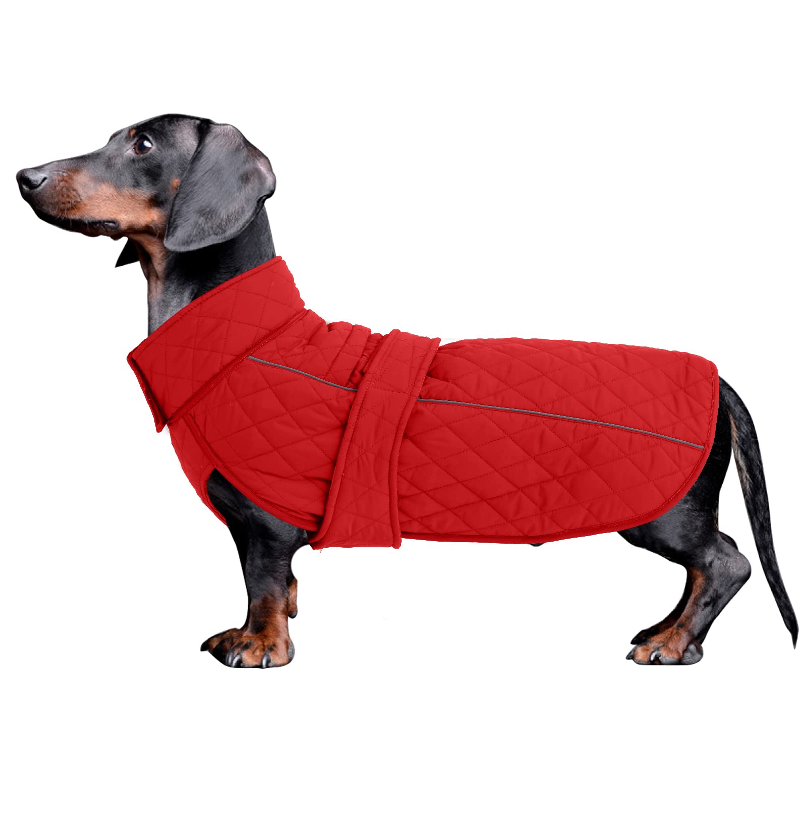 Dog Winter Jacket Waterproof Fleece - Red Plaid Small-image-2e4e9107-4af7-44a4-80bc-515dded26cda-108318