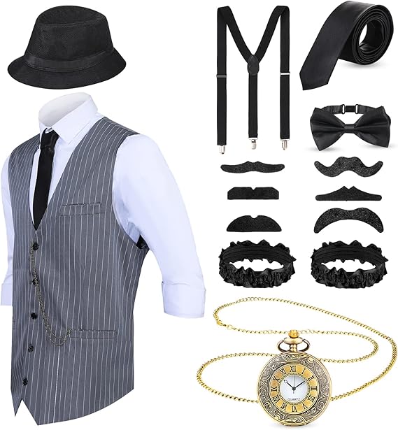 Men's 1920s Gangster Costume Set - Grey Black Stripe XL-image-5adc80a9-6b95-4e83-8907-4aca79c2ae16-114310