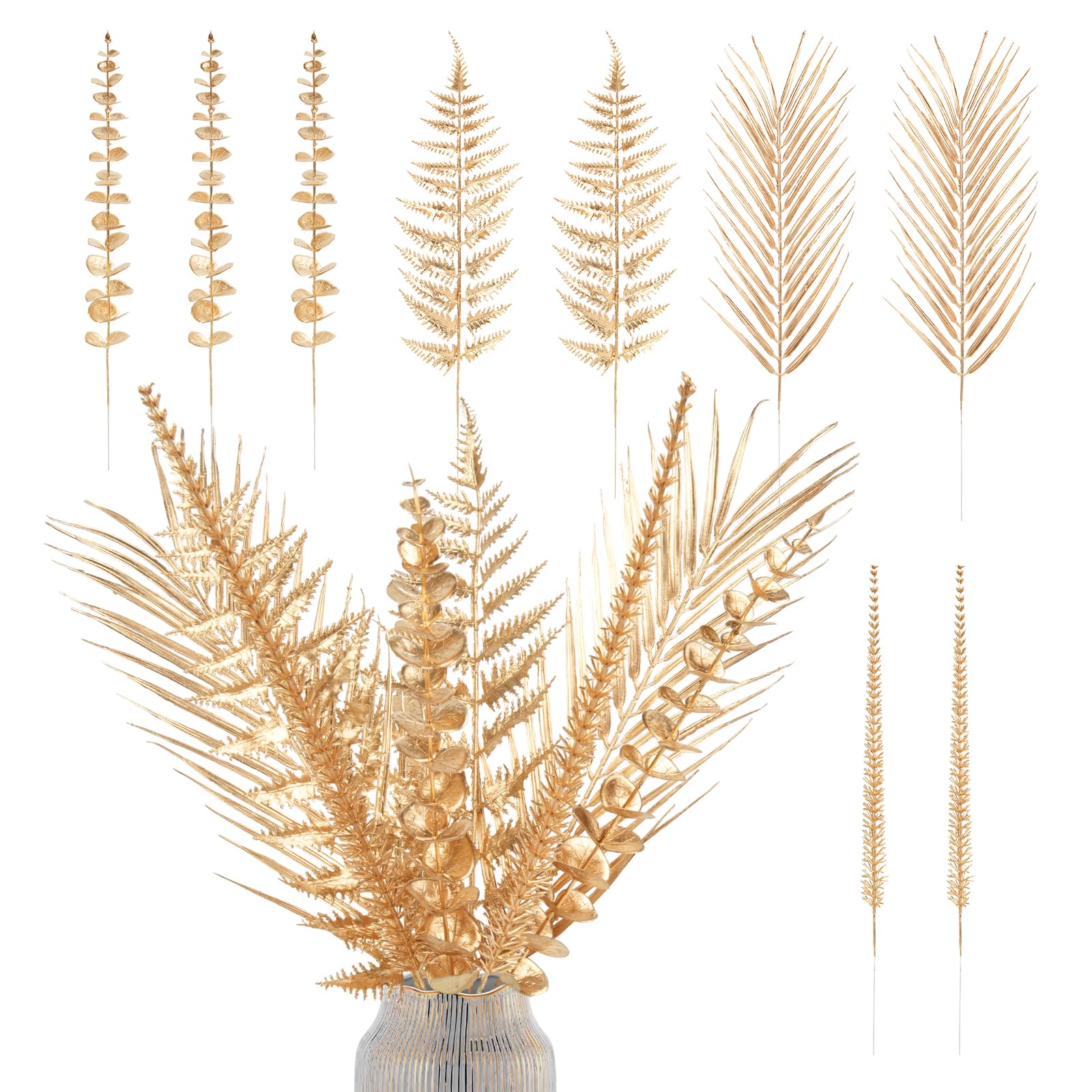 MACTING Christmas Tree Decoration Stems, Artificial Plants 9Pcs Golden-image-99a1b7f5-e979-49fe-b6ad-d2514c48ad89-61817