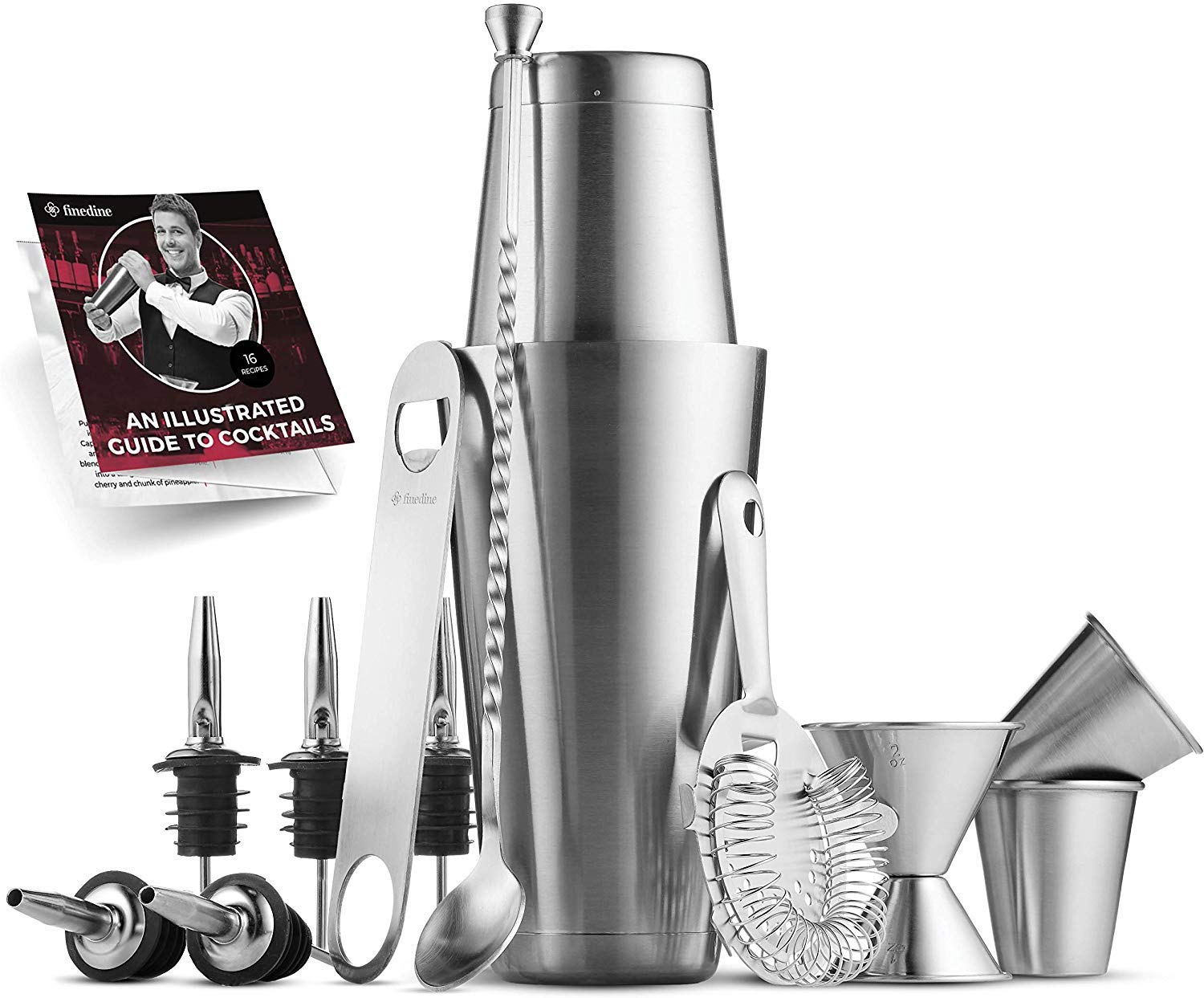 14-Piece Cocktail Shaker Set with 26 oz Stainless Steel Shaker & Strainer - Perfect Bartender Kit Gift-image-ed8c10ac-3127-4b1c-a1fb-1f4c60fbe50f-68047