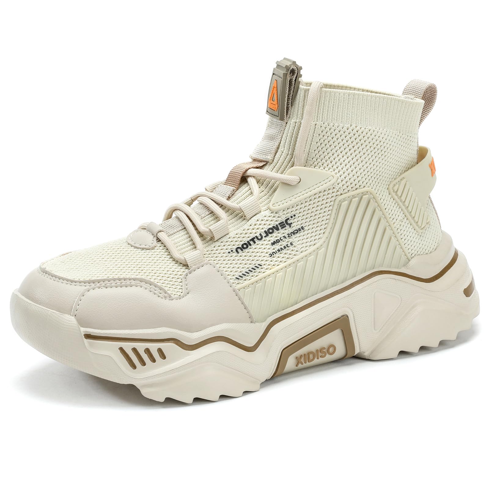 Fushiton Mens High Top Trainers Fashion Platform Shoes Lightweight 6UK