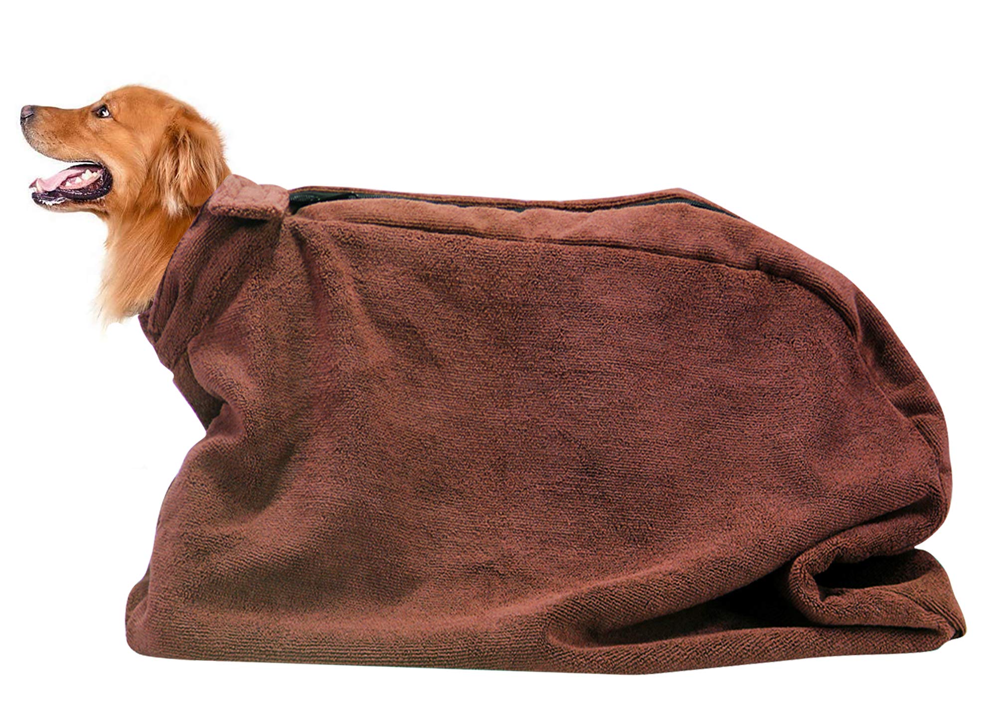 Dog Bathrobe Towel Fast Drying - Brown Small Plus-image-9f674d76-2266-4f72-8346-713aafb5eff5-108315