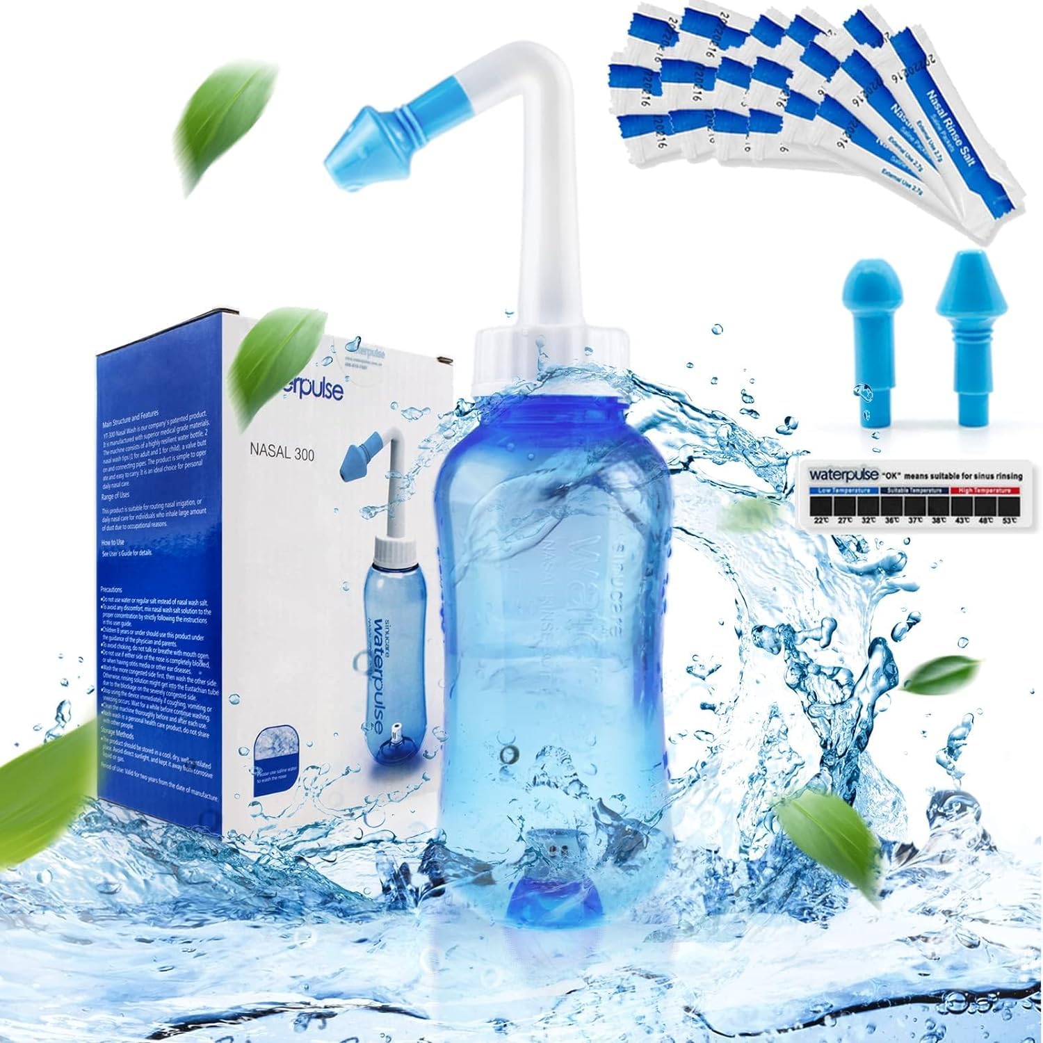 Sinus Rinse Kit with Neti Pot - Blue 60 Packets-image-c4922a0e-edd2-4c3e-95ec-fa7204d29e5c-122842