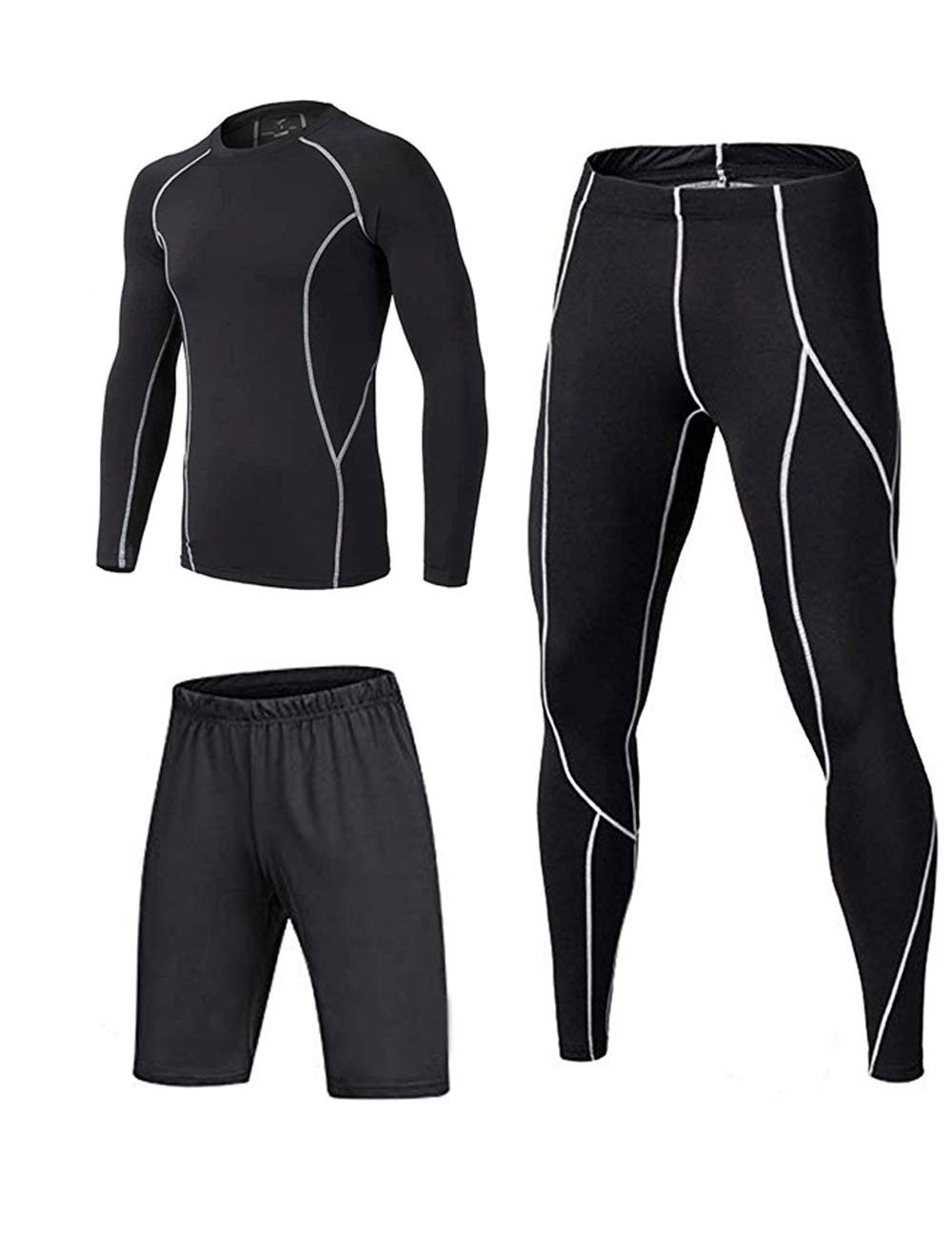 BUYKUD Kids' Boys Long Sleeve Base Layer Compression 3PCS White, 8-9-image-a4fc2012-f31f-4116-adcb-667feab55400-38377
