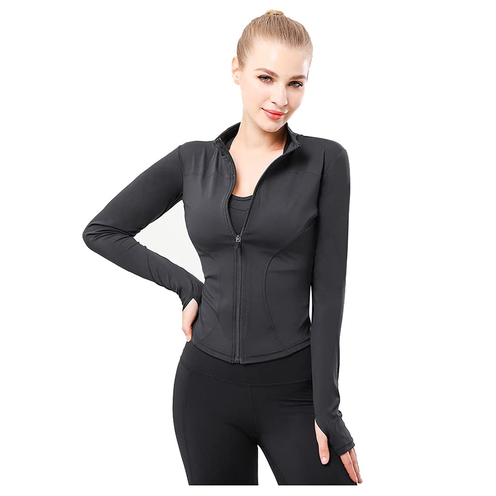 Women's Slim Fit Yoga Jacket - Black M-image-a2847110-2b7d-467b-9794-1ea45cbb7d97-112244