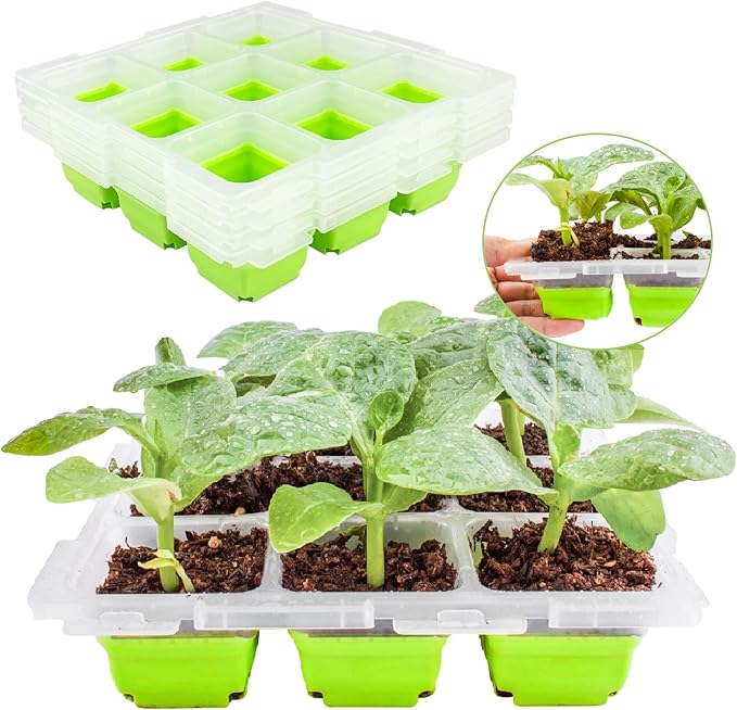 QTUN 2-Pack 18-Cell Reusable Seed Starter Trays - Mini Greenhouse Kit-image-fa9c4dcf-6af2-4692-b5ab-dd4838a9ed5c-53877