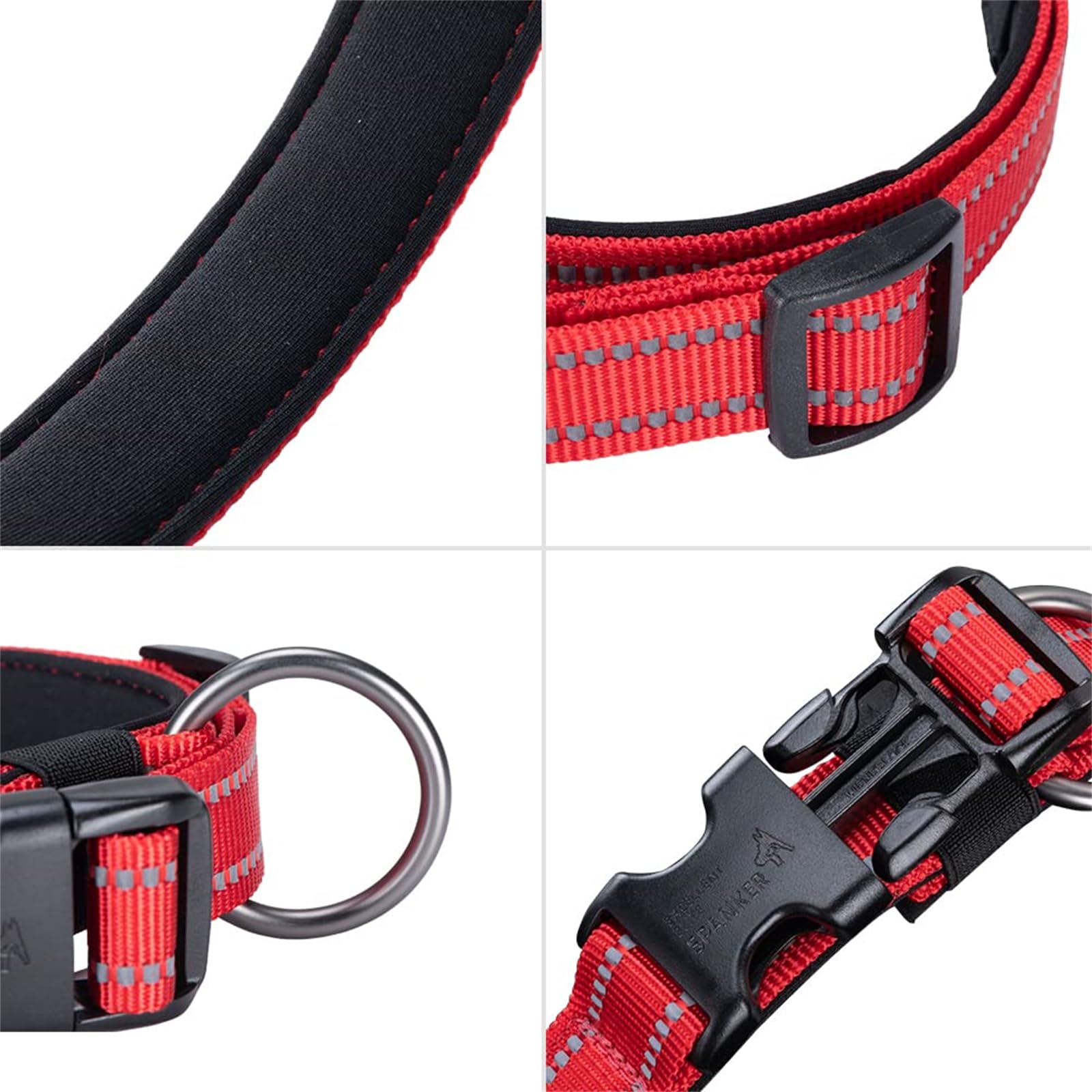 Zaino Per Cani In Nylon - Leggero, Con Tasche E Anelli Di Sicurezza, Per Caccia E Campeggio (Rosso)