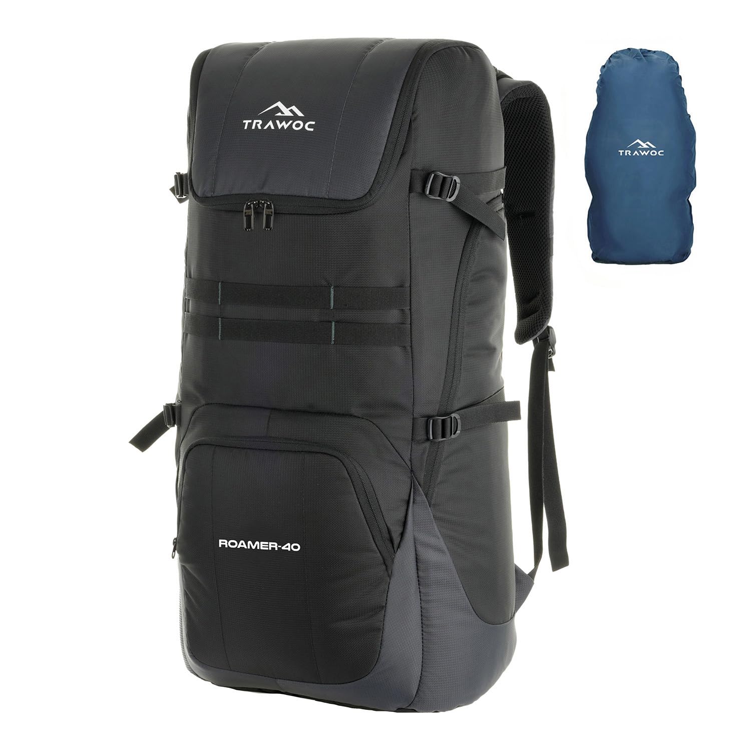 40L Travel Laptop Backpack with Rain Cover - Slate Grey-image-3553c569-411b-4310-9e15-db596d5f00f0-106887