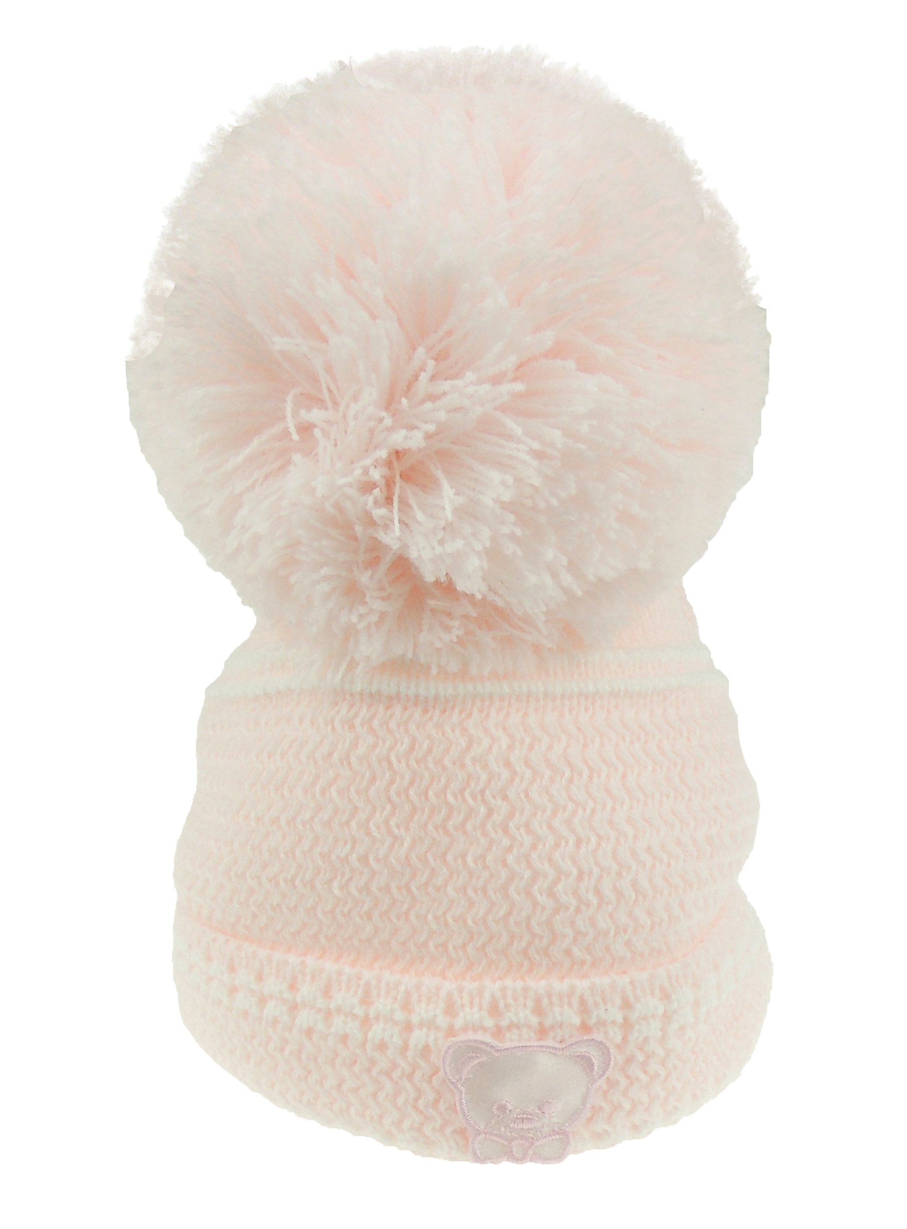 Cosy Baby Beanie with Pom Pom - Chunky Knit for Newborns 0-6 Months, Pink-image-94ba2c44-8943-4df1-8819-c8c2fff47e72-66759
