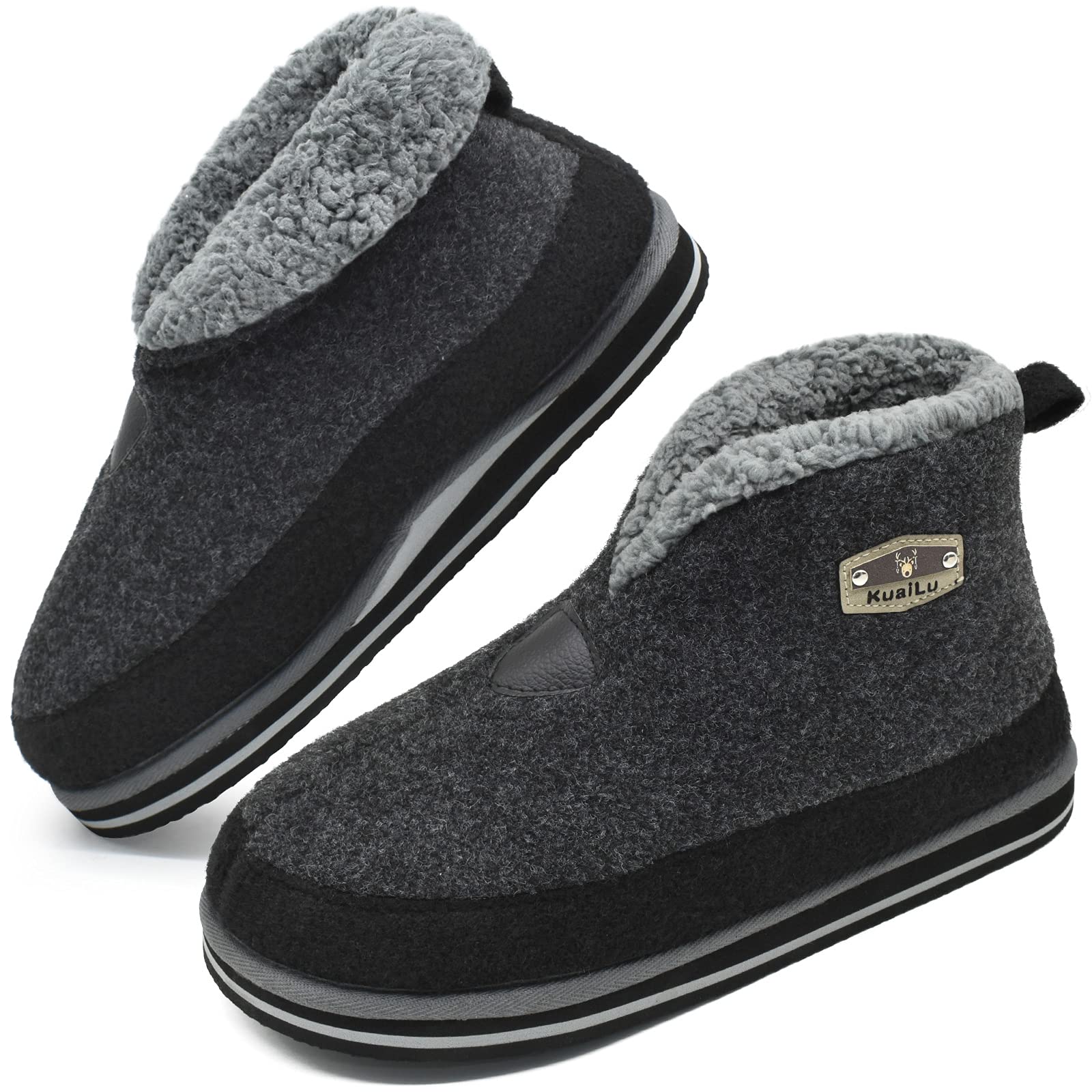 Men's Winter Boot Slippers - Grey UK 9-image-c7e8873a-4ee1-4041-8ab6-e434044b055e-91674