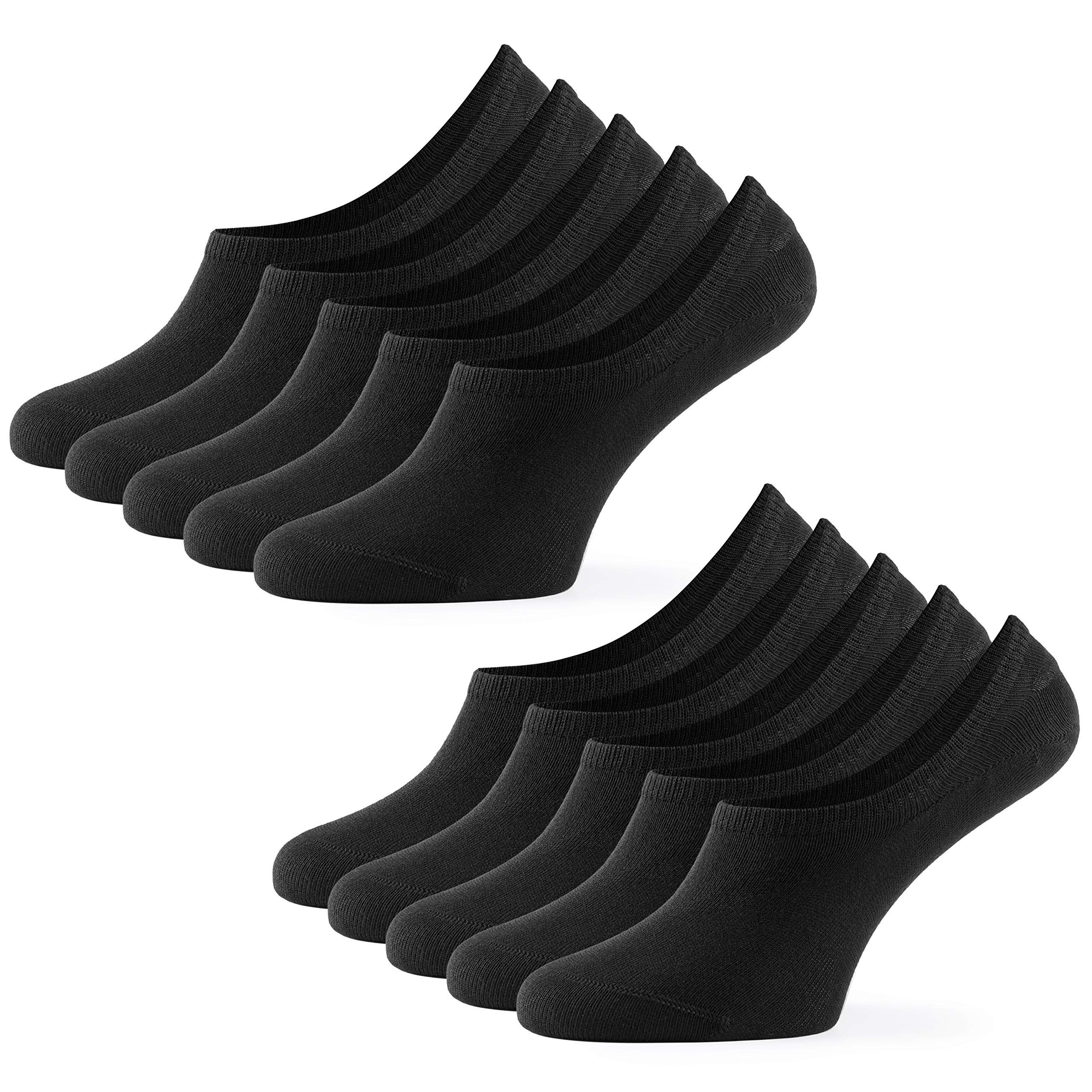 Men's No Show Cotton Socks - Black UK 4-6-image-5f960e0d-2371-485f-a31f-5466e0920173-116222