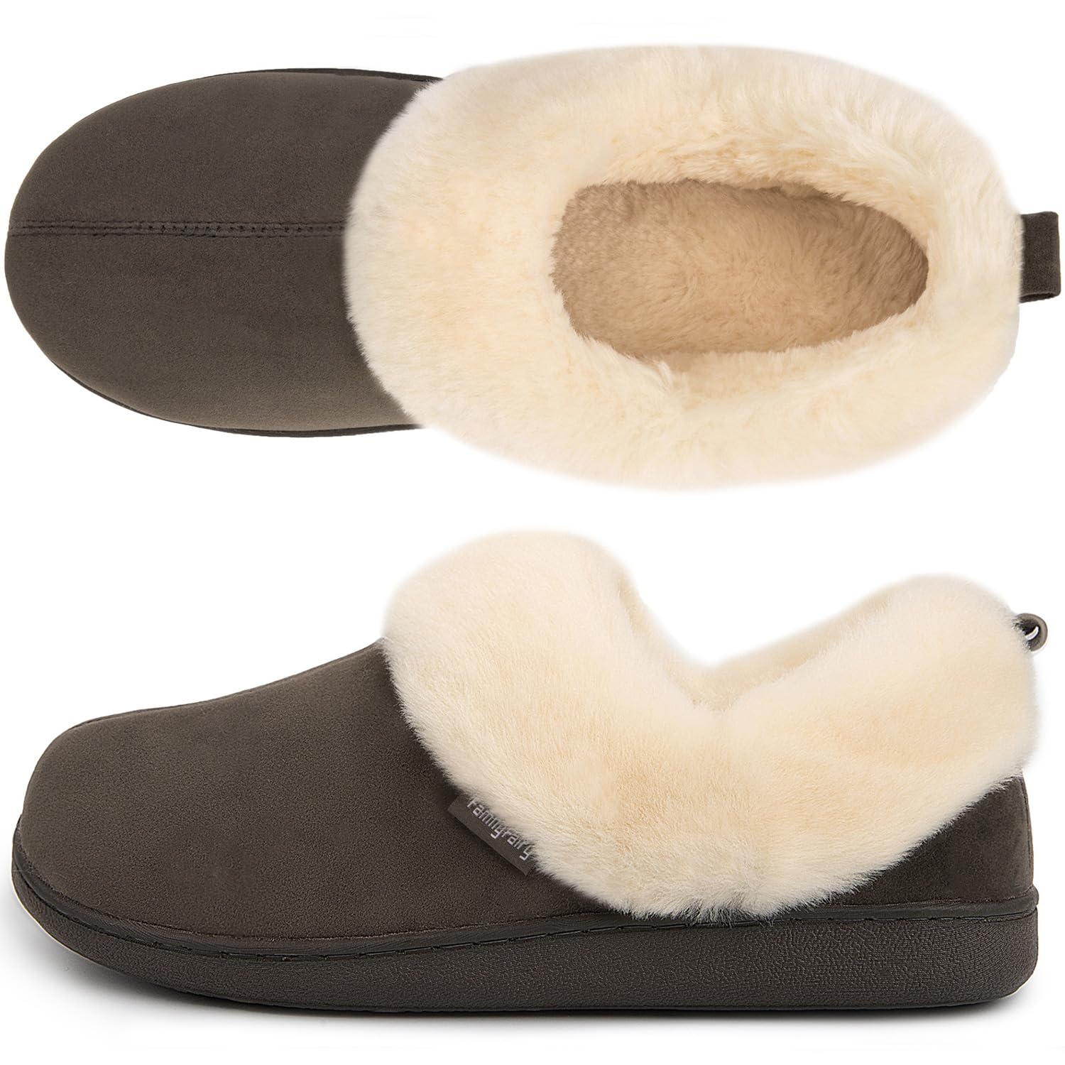FamilyFairy Women's Memory Foam Slippers Comfy Warm Plush Grey,5-6-image-5fb415cc-0830-4bba-8d0b-02c4ff908464-53407