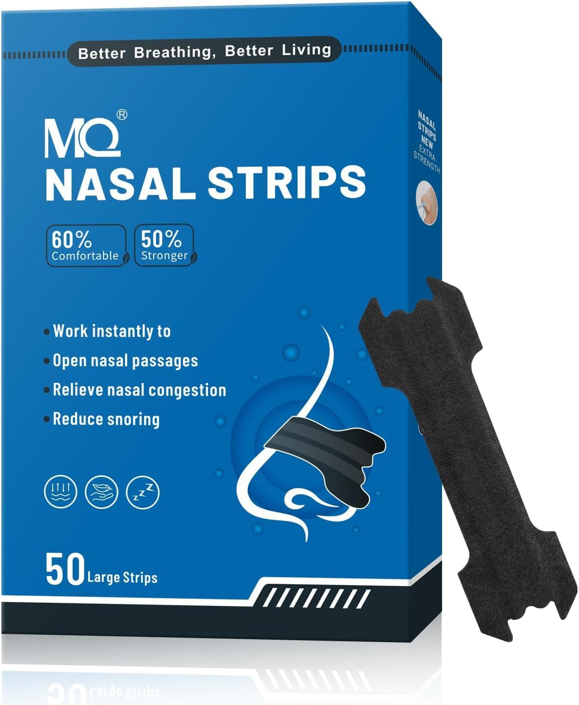 MQ Nasal Strips for Snoring Nose Strips for Breathing 100ct Extra-image-ed28e2c8-2340-433a-908c-825e02e25501-63984