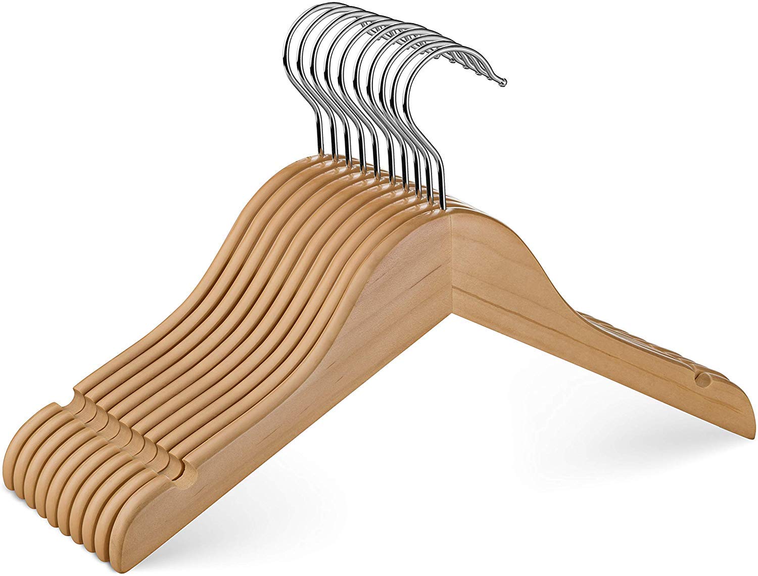 High-Grade Wooden Children's Hangers 10 Pack - Durable Toddler Coat Hangers with Swivel Hook & Dress Notches-image-b3c8a935-9d37-4e79-bb72-d7cdfd87beef-68037