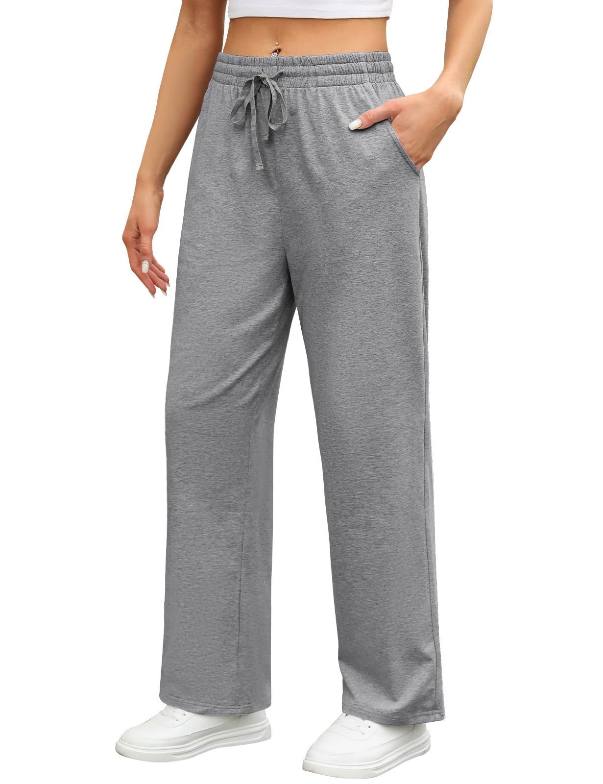TOMEEK Joggers for Women Cotton Wid Leg Ladies Lounge Pants XXL-image-c17a6d17-587d-4abb-b48b-5c54404961a8-55145