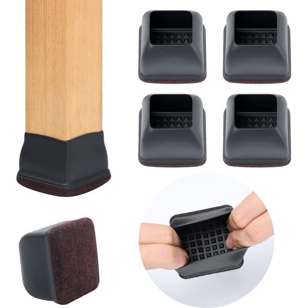 Ezprotekt 2 inch Black Chair Leg Covers - Non-woven Fabric Furniture Cups for Smooth Moving-image-dbe0b097-269d-4fe8-951d-0f7f6aa1e98f-139491