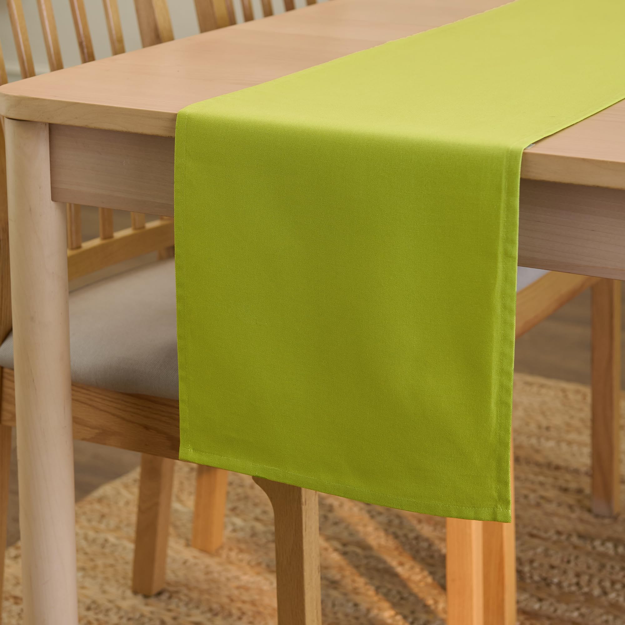 Table Runner Cotton Canvas - Lime Green 32x150 cm-image-8c720a09-4d5d-468f-9c9a-df27db816c85-97670
