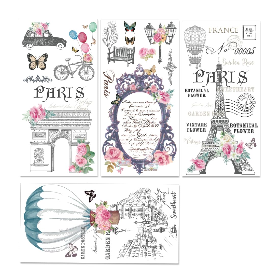 Paris Themed Rub-On Transfers for Crafts & Furniture - DIY Décor for Wood, Cabinets, Fridges & More-image-cf453620-ce21-445e-be26-0dd41dd97fa7-68072