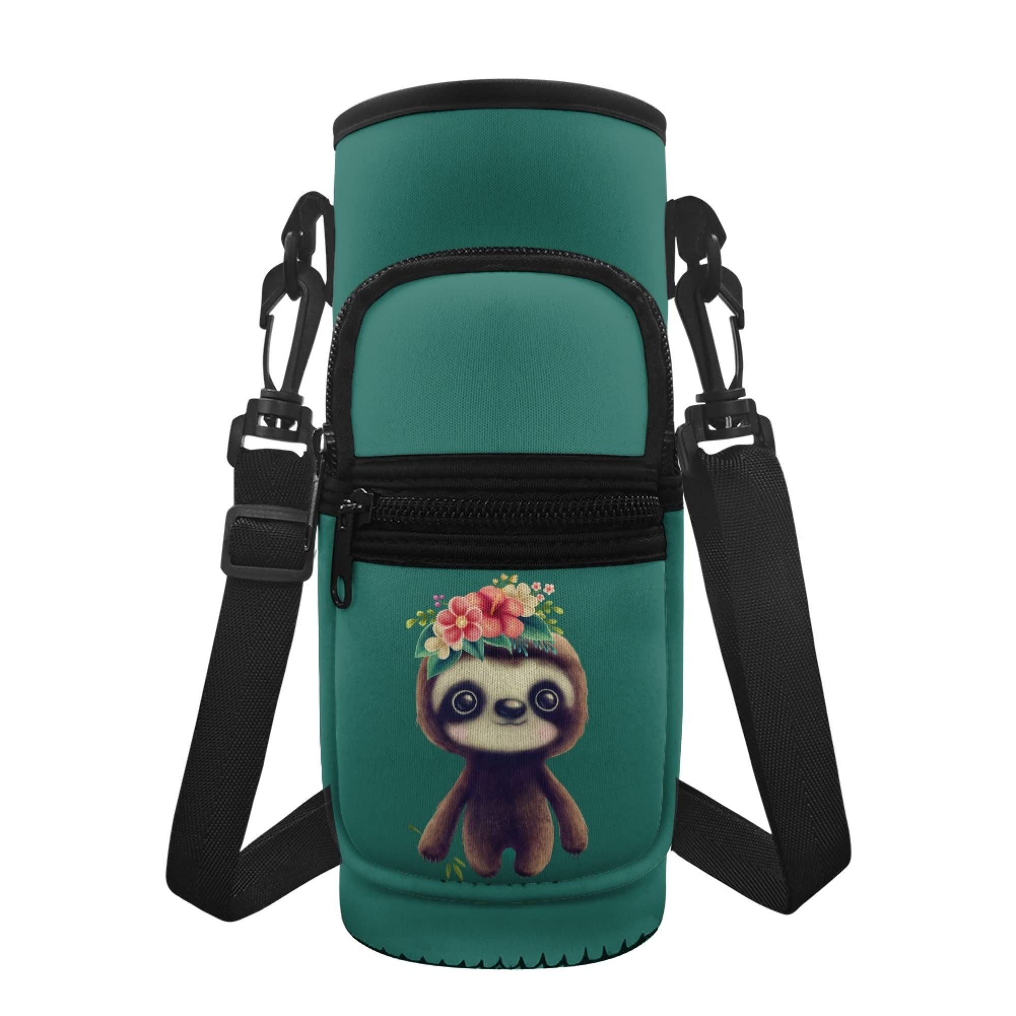 KUIFORTI Cute Sloth Water Bottle Bag Holder With Strap,Sloth - Main Image