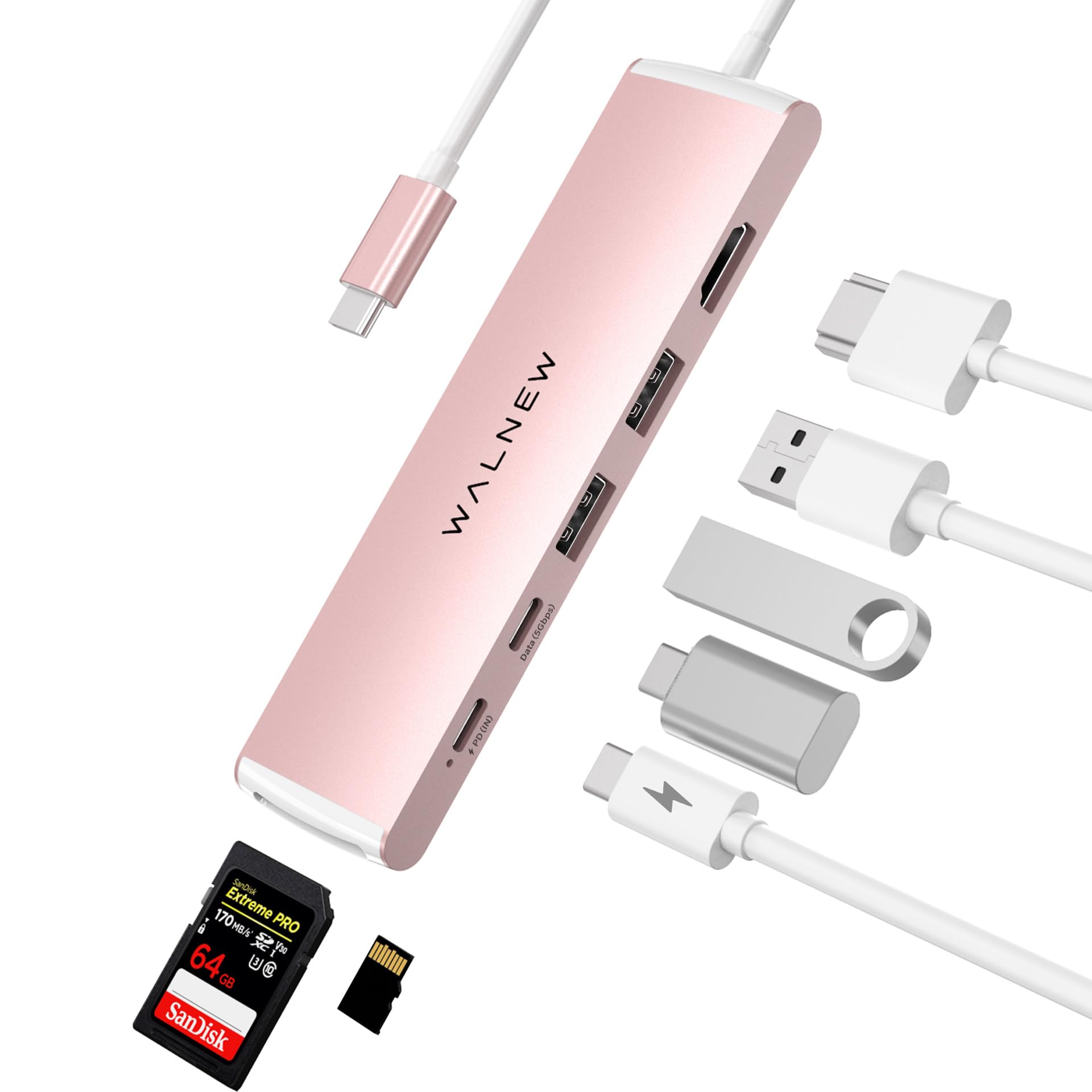 7-in-1 USB-C Hub with HDMI & PD - Pink A302-image-89617cc3-c1e3-49f6-94a0-955b871b9148-112421