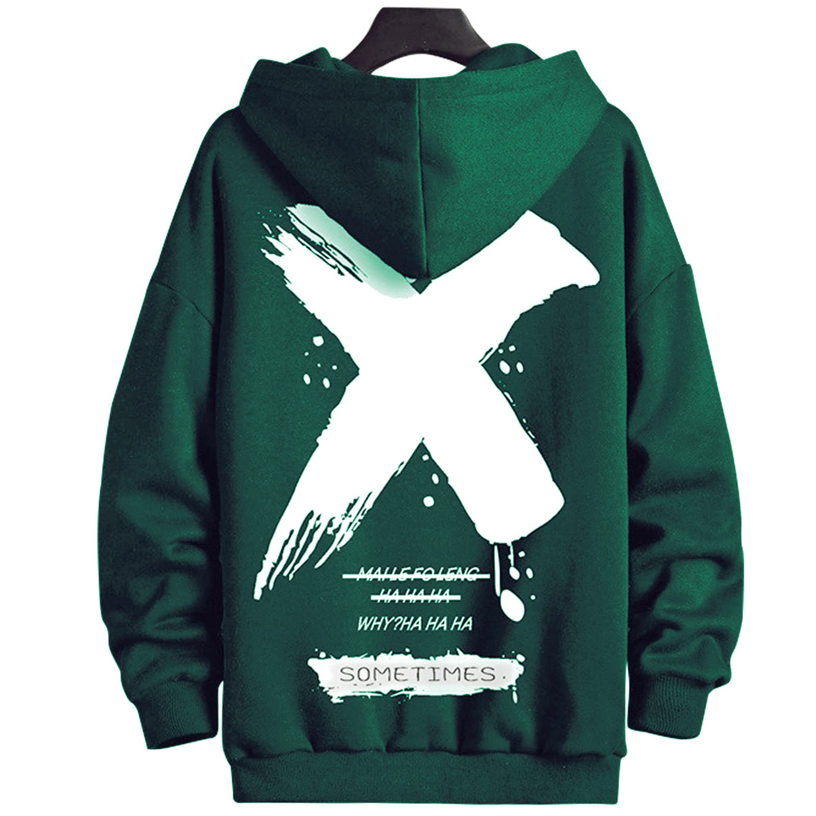 Men's Letter Print Hoodie - Green 3XL-image-90612594-d37c-4a7a-926e-1c748d937245-109752