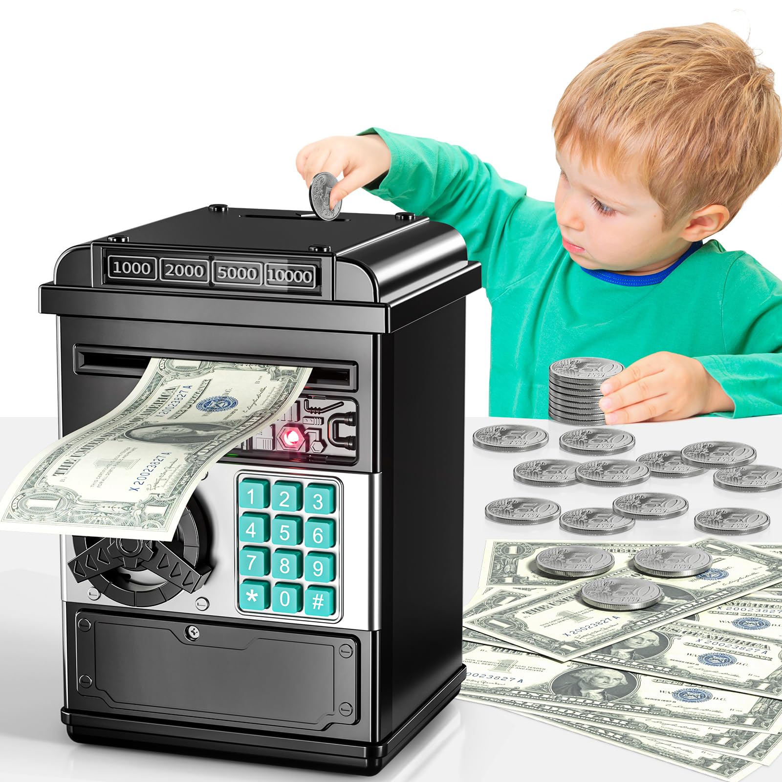 Electronic Piggy Bank for Kids - Secure Money Box with Password - Ideal Gift for Ages 3-8 (Black)-image-e7ca0f85-3679-407d-9413-86350e8a3da3-4040