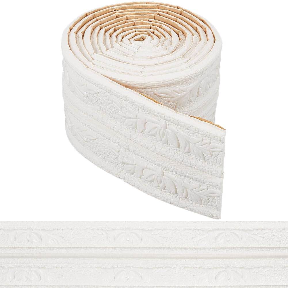 Peel & Stick Foam Moulding Trim - White 90.5 x 3in-image-a4240264-e8b1-48d0-ac7d-656a1ed17ee6-89327