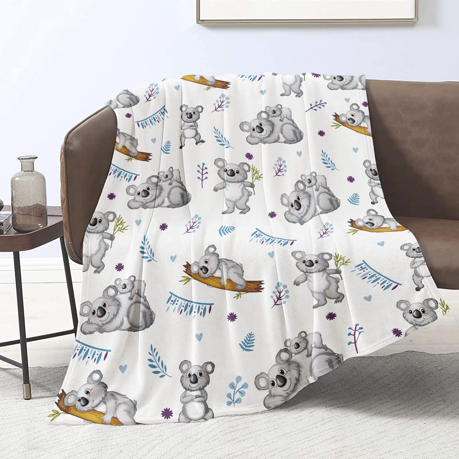 Domgoge Koala Blanket for Baby Boys Girls Koalas Print 76cm x 102cm-image-5e9c8978-465f-49ce-b658-9a98b52f95cf-29690