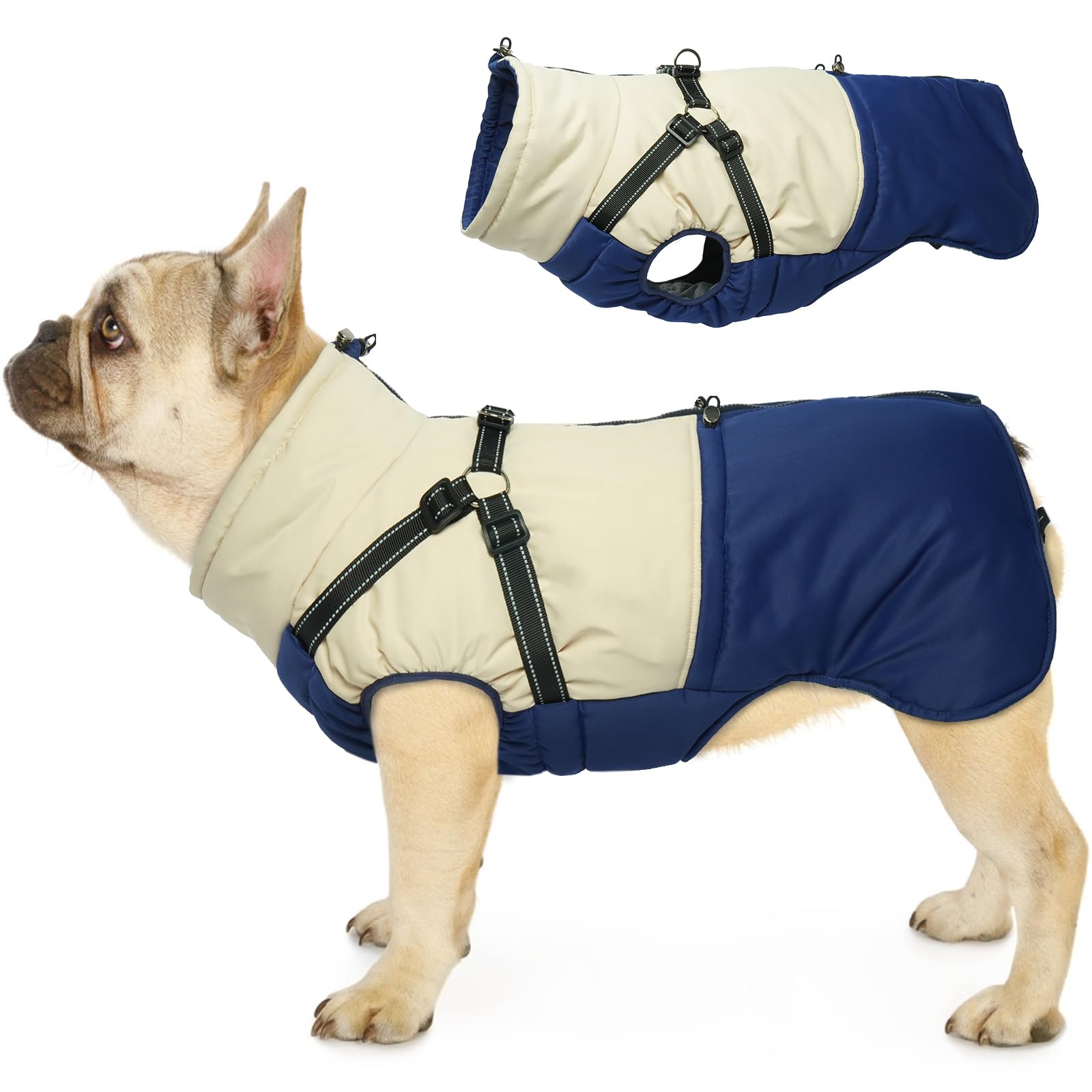 Dog Coat Fleece Waterproof - Navy Blue M-image-8637f52a-8070-4a68-aa0e-72cfcce4ede4-113743