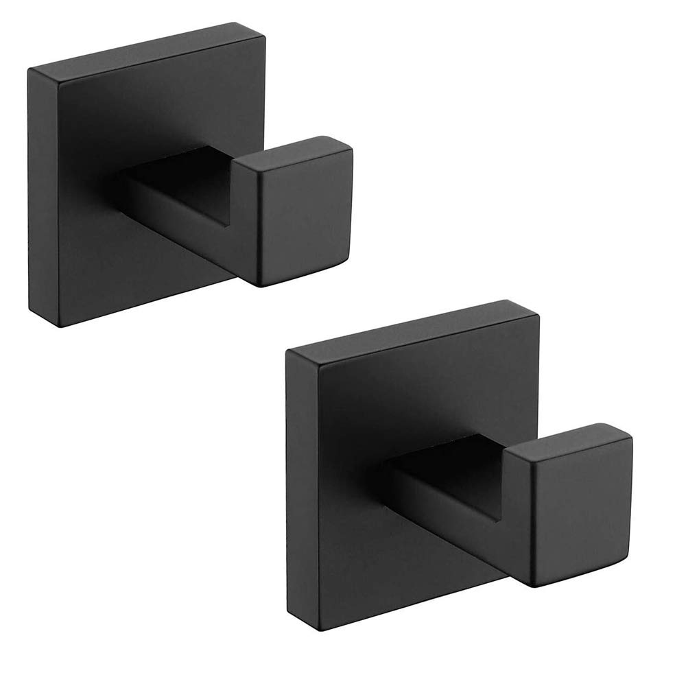 2PC Stainless Steel Towel Hooks - Matte Black-image-cee9d875-55f8-4e30-9d72-559c1a86e195-110782