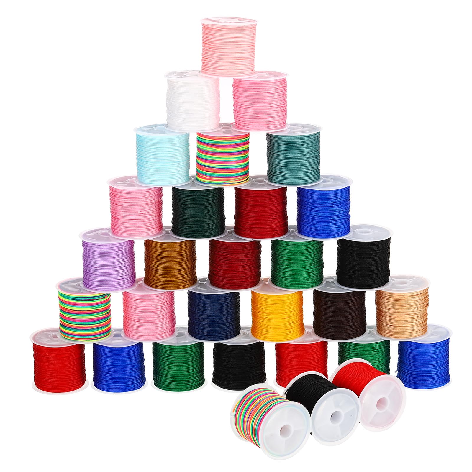 Nylon String Cord 31 Rolls 678 Yards - Multicoloured 0.8mm-image-99187e87-249b-4f24-a142-19a7585d09bd-98561