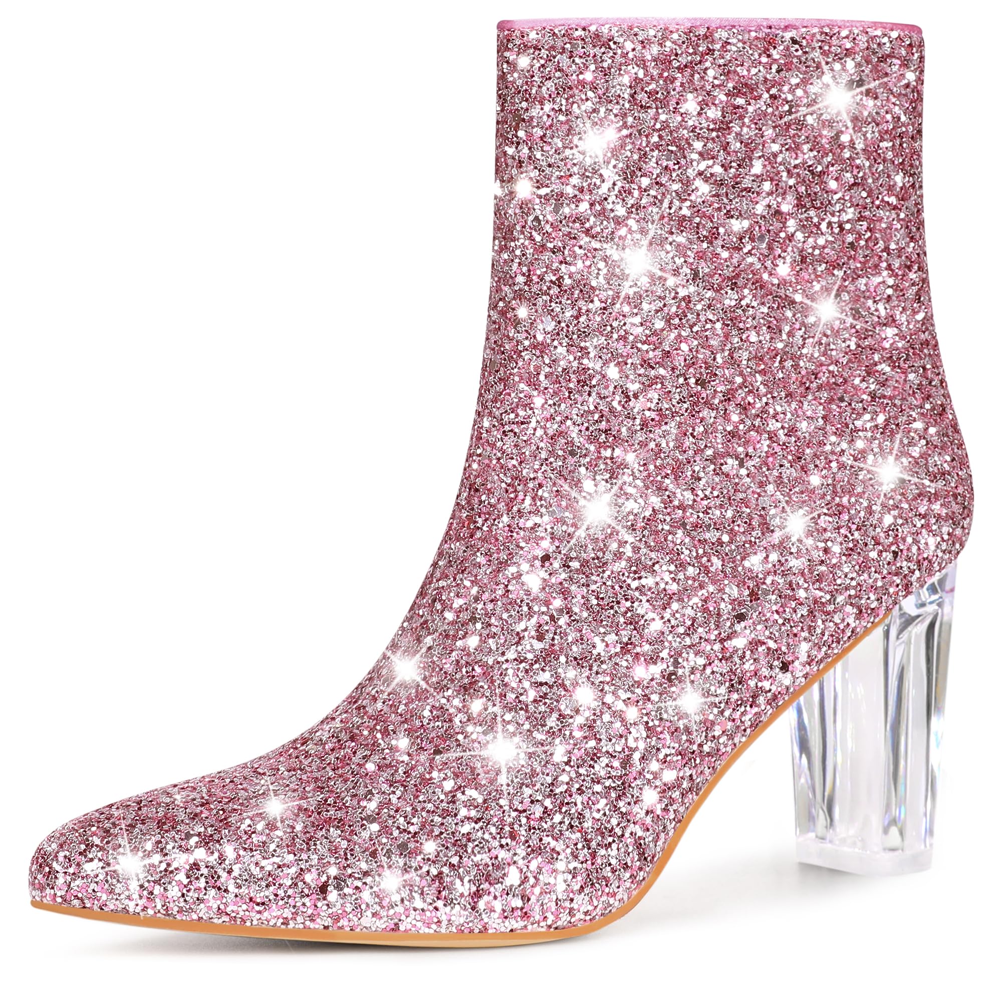Women's Glitter Ankle Boots - Pink UK 7-image-538c1779-f8c5-4153-876d-bfa2064cd2cd-97897