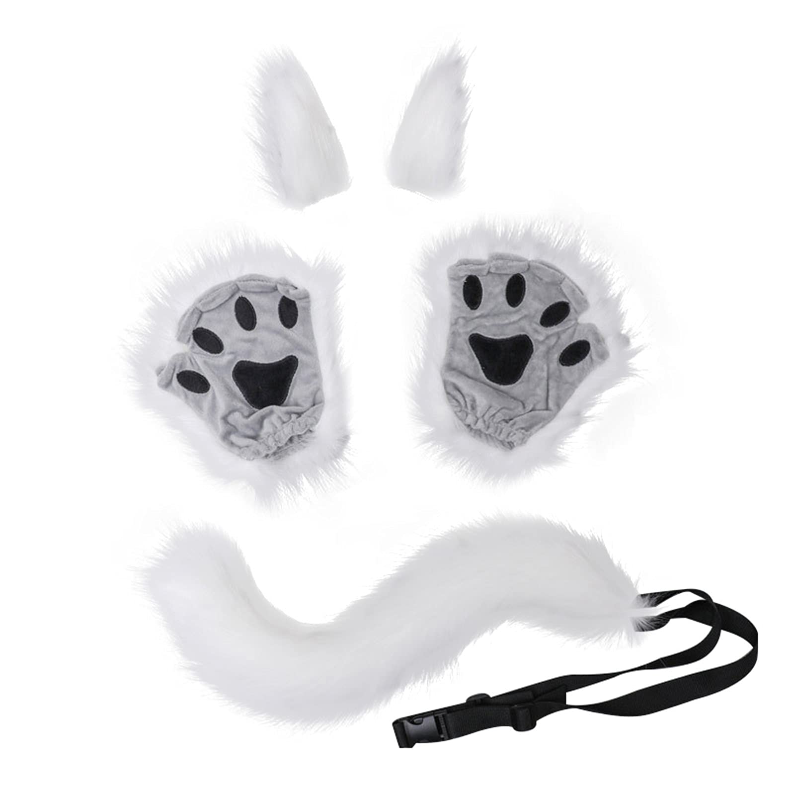 Faux Fur Animal Costume Set - White L-image-87df9b14-b0ab-430d-97e5-7128cb23e2ce-110550