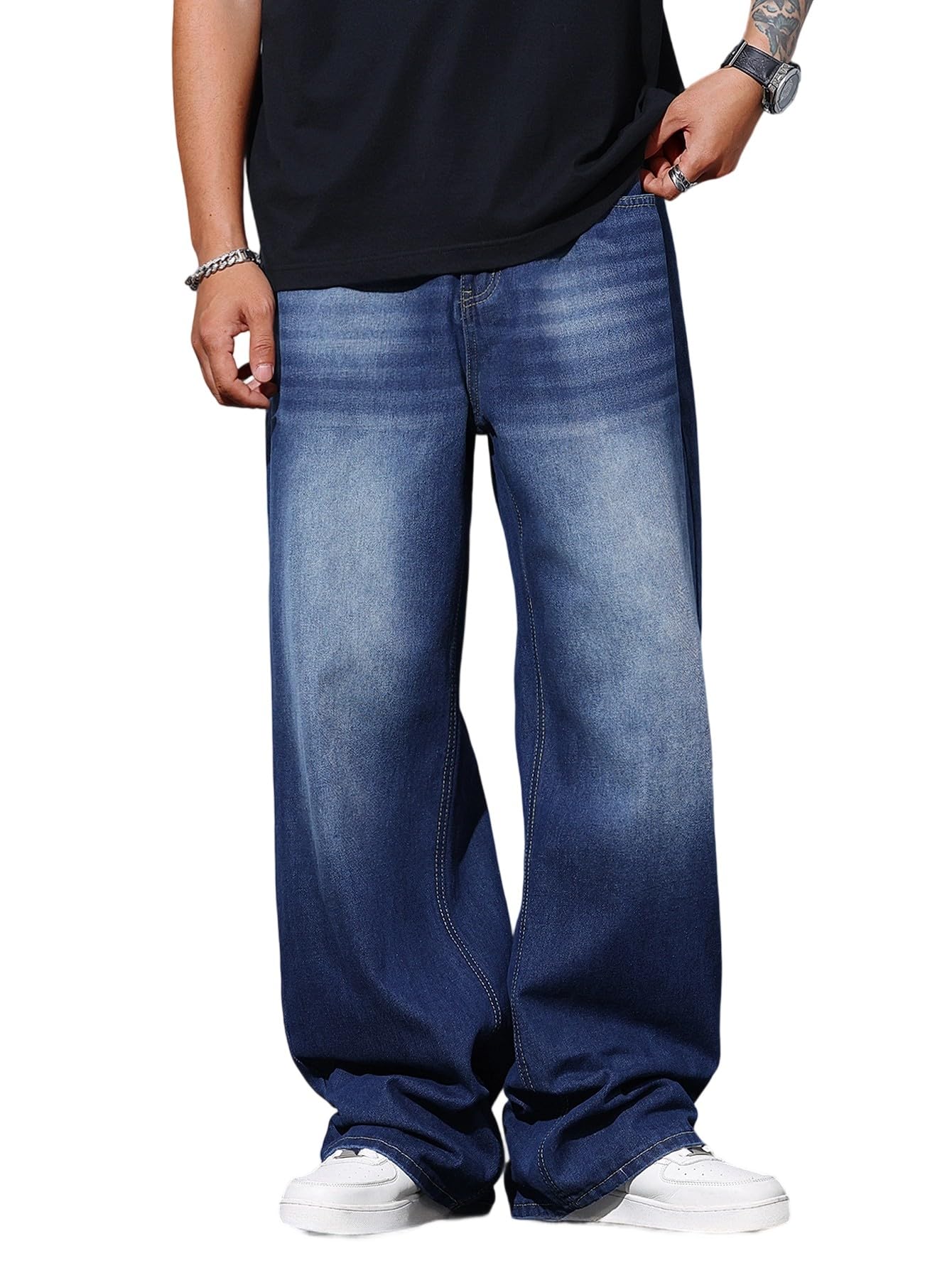 Men's Baggy Jeans Loose Fit - Dark Blue S-image-ee178d8c-bf85-4681-a9b0-3093b7859dee-84631