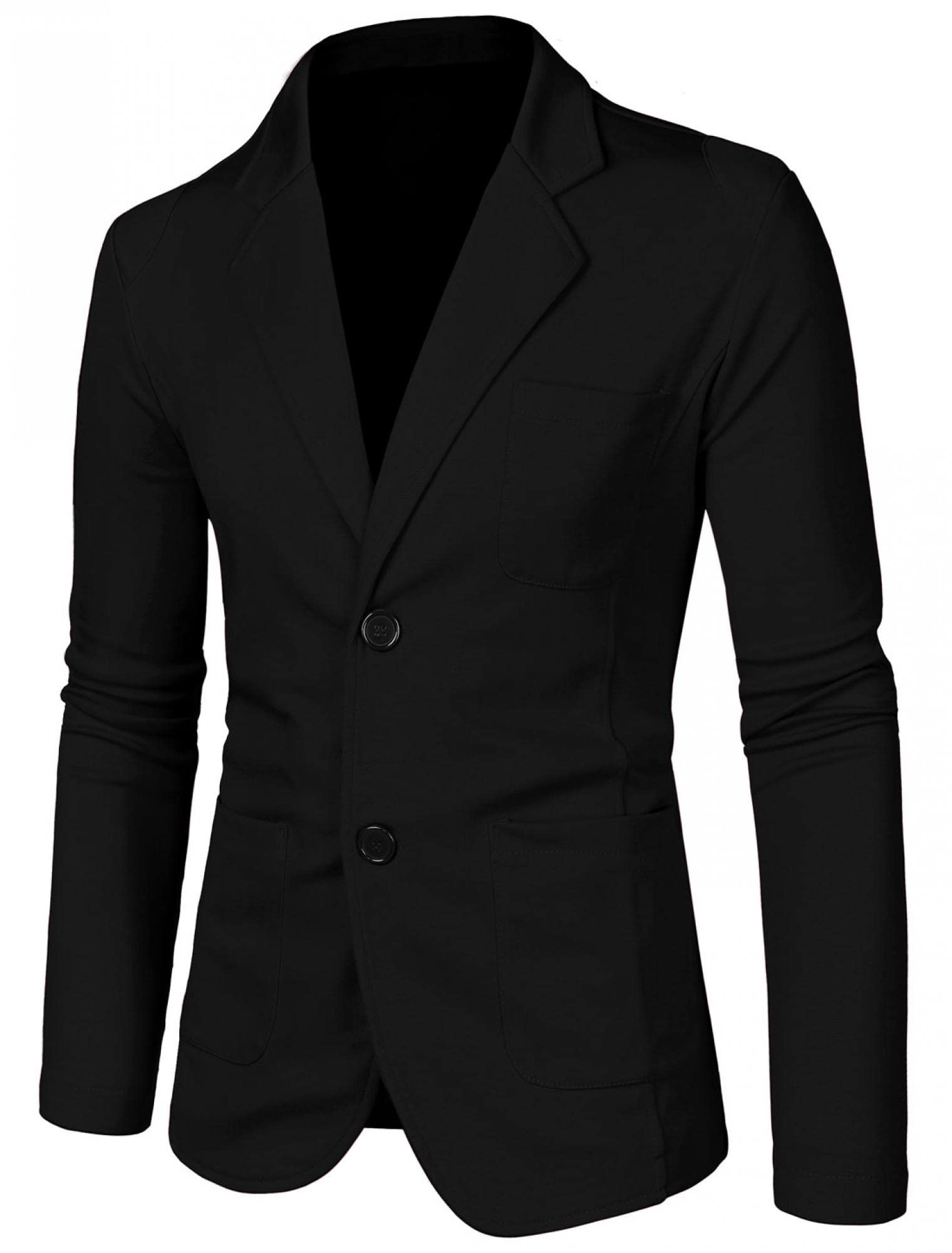 Men's Slim Fit Knit Blazer - Black S-image-fc76ed2b-ad07-4a01-8e93-d66a45538012-111915