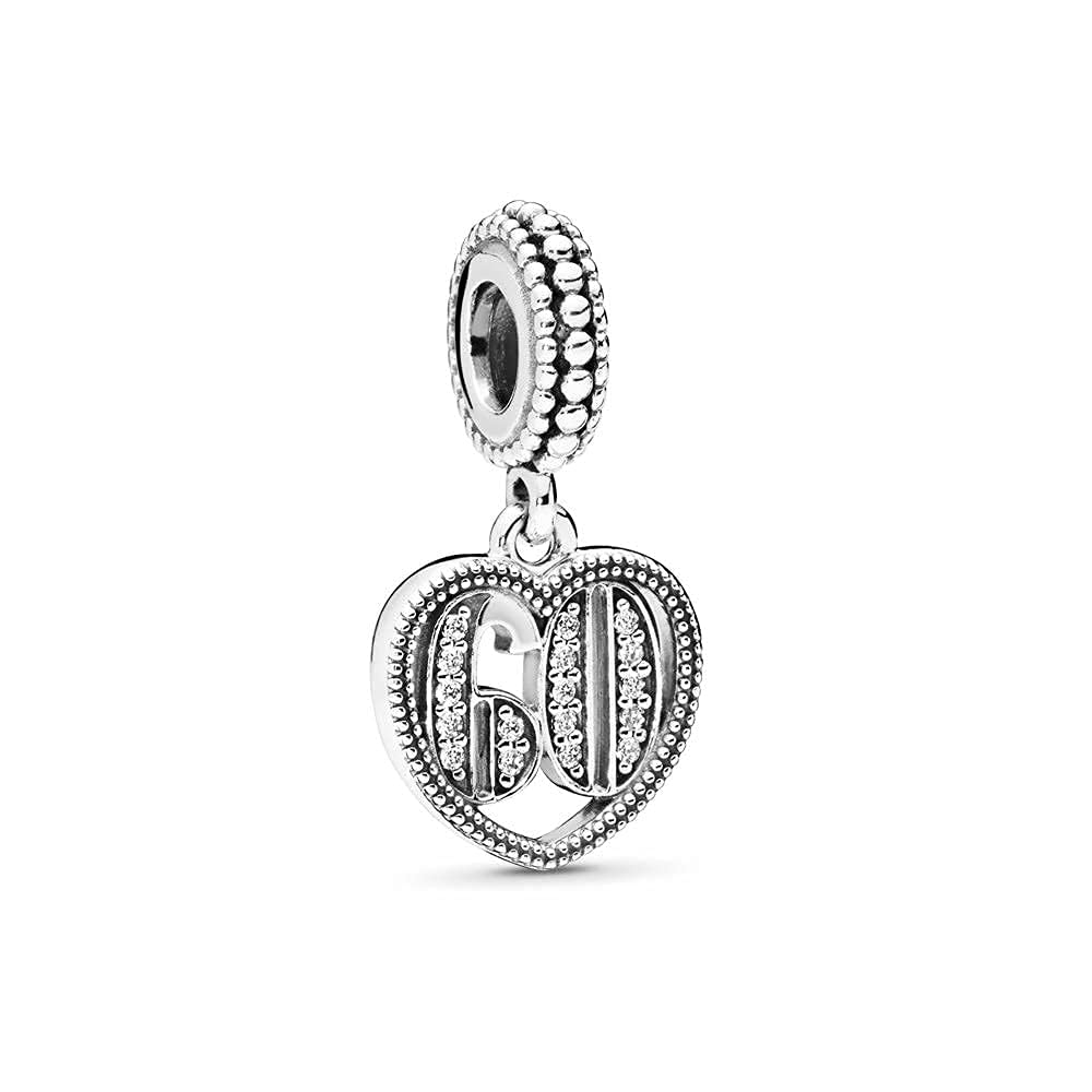 60th Birthday Heart Dangle Charm - Silver One Size-image-70c6b8d1-8675-4232-9e5d-222e847fe1b3-102389