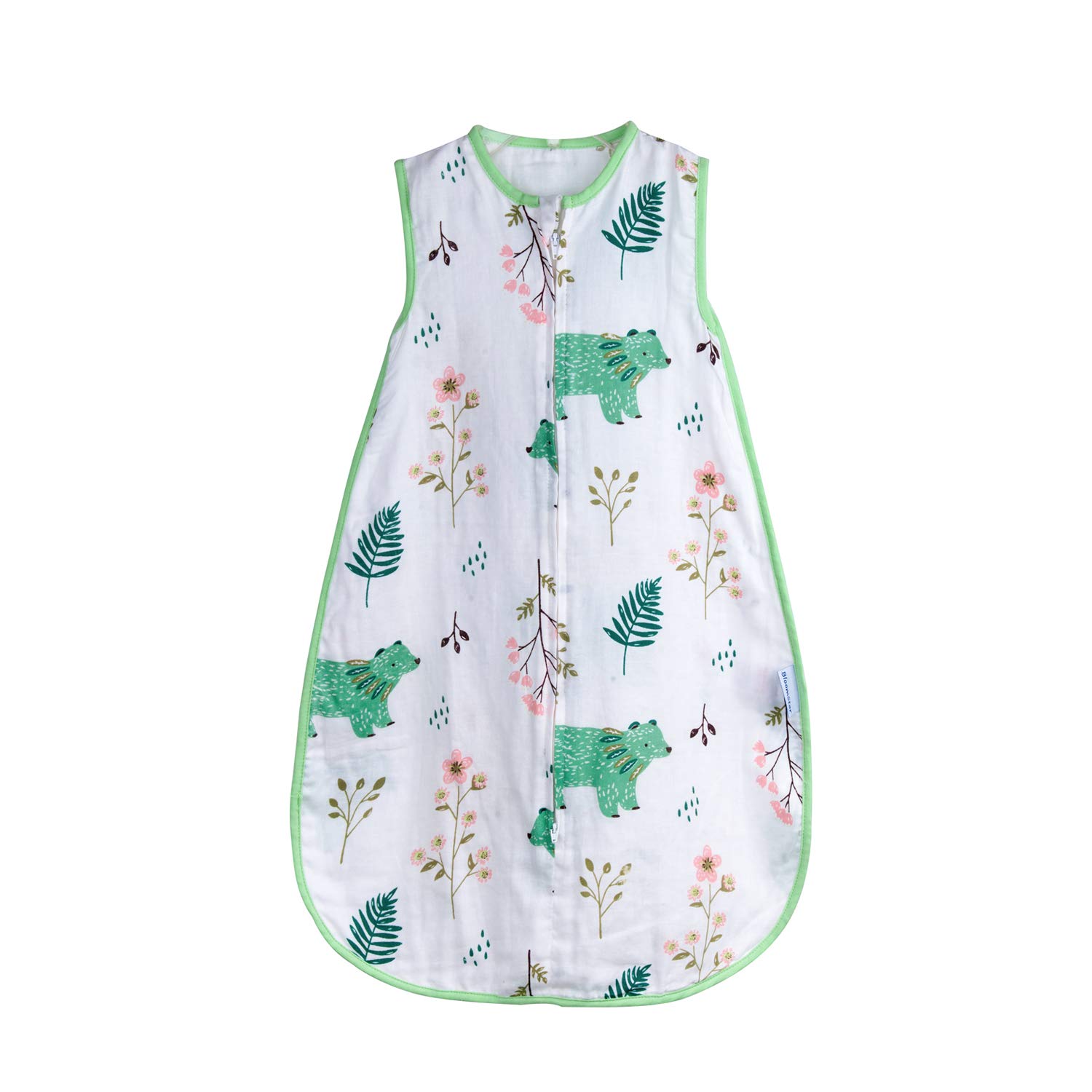 Baby Muslin Sleep Sack 0.5 TOG - Green Jungle Small Single-image-66d6bee3-05c4-4f3f-9208-c61809514502-113099