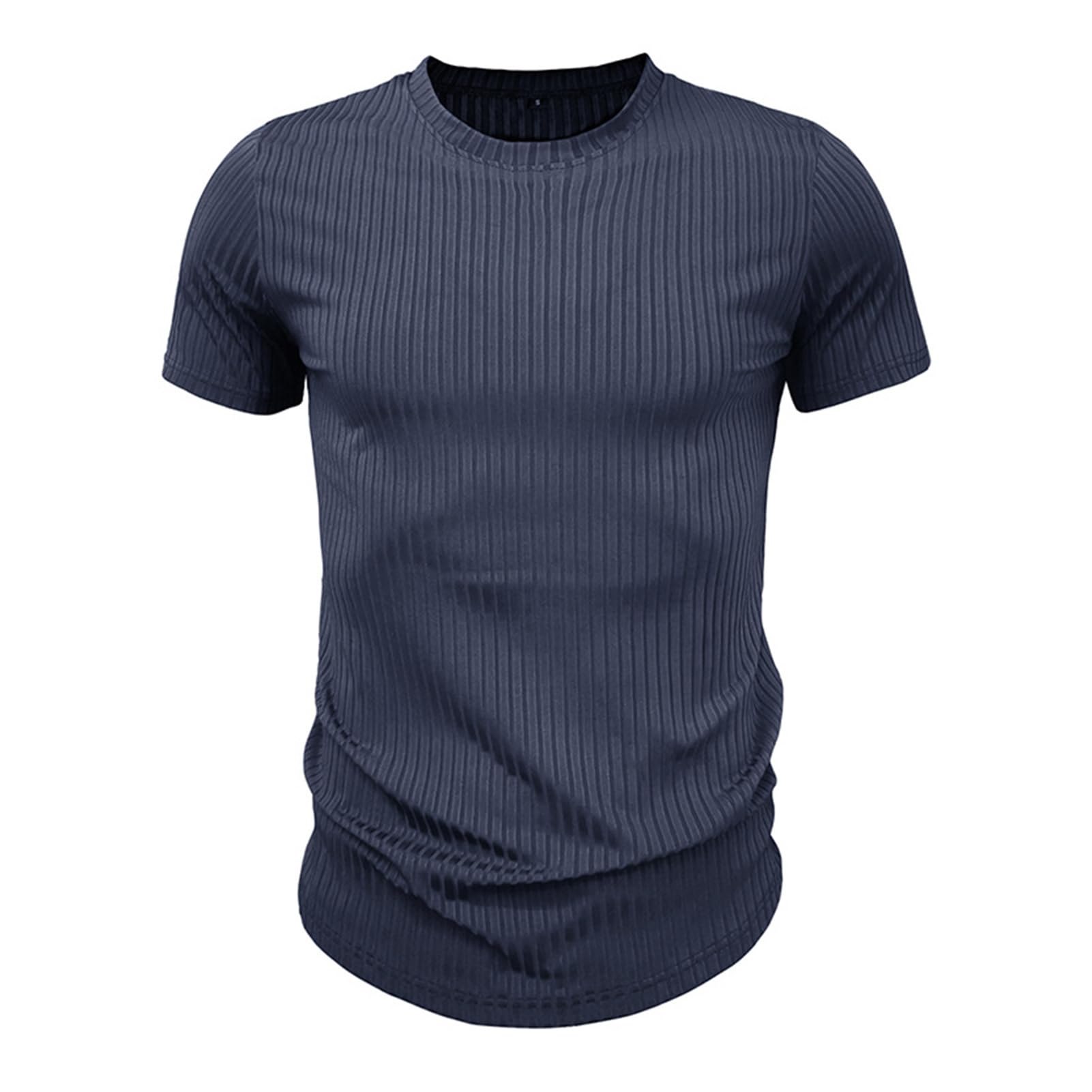 Men's Casual Crew Neck T-Shirt - Blue XL-image-8271415b-f2dd-4de1-a6cd-dcc4200b90aa-88491