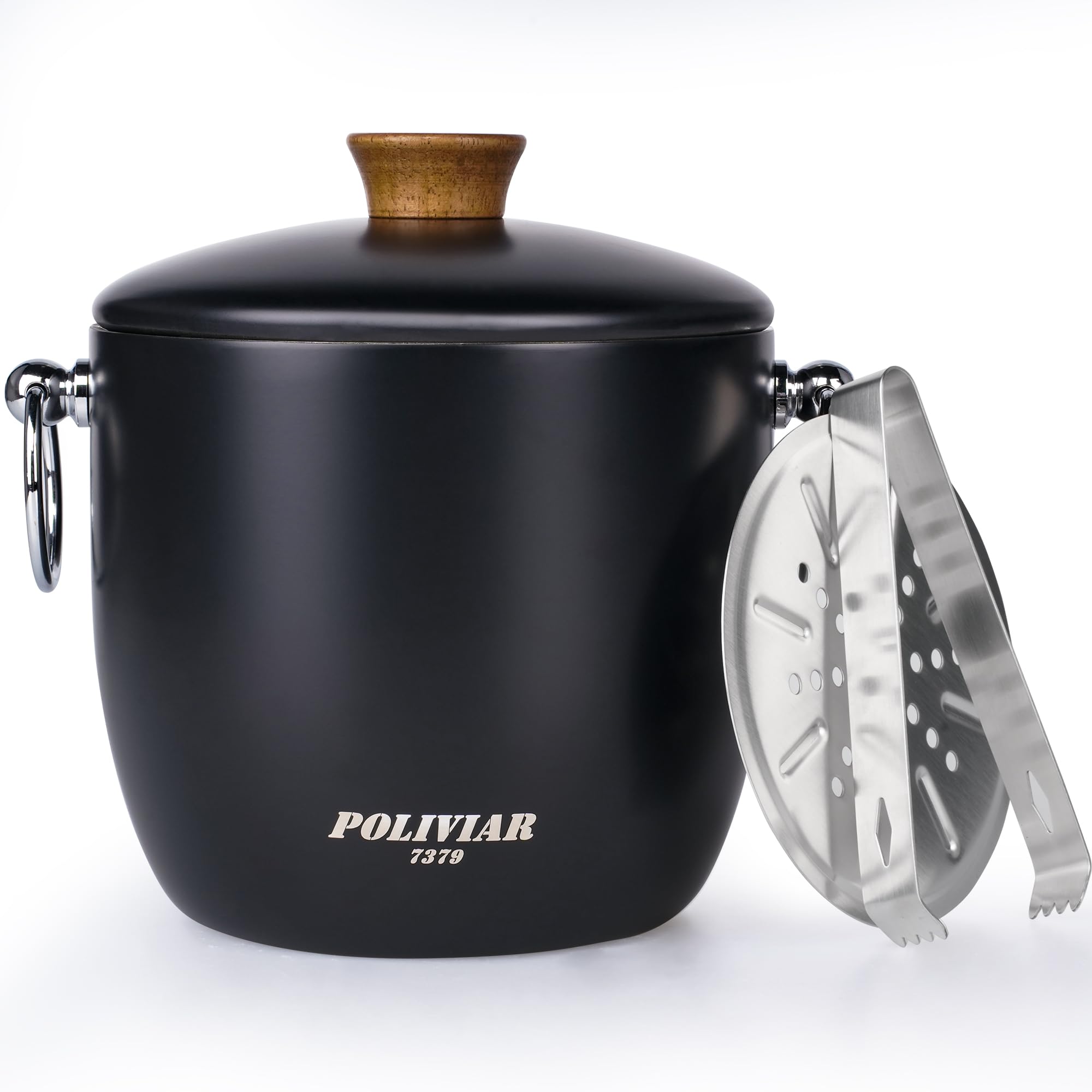 Stainless Steel Ice Bucket 2.5L - Black Smooth-image-bdfa19b4-6141-45b7-bb5c-931d63f3a5ad-2261
