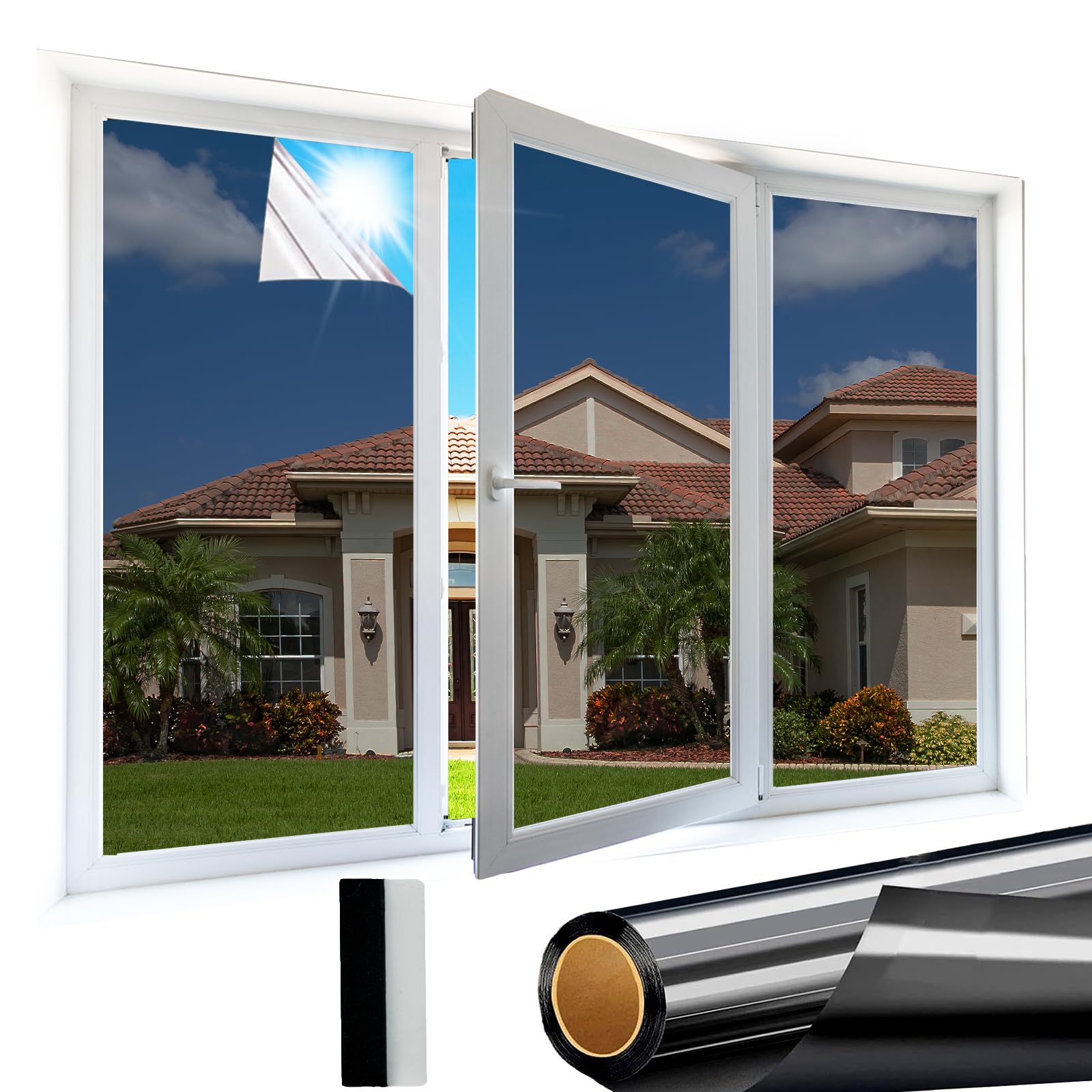 One Way Window Film UV Blocking - Black 90x200 cm-image-8d29063d-93ec-47cd-91e6-a4f923a299a0-103668