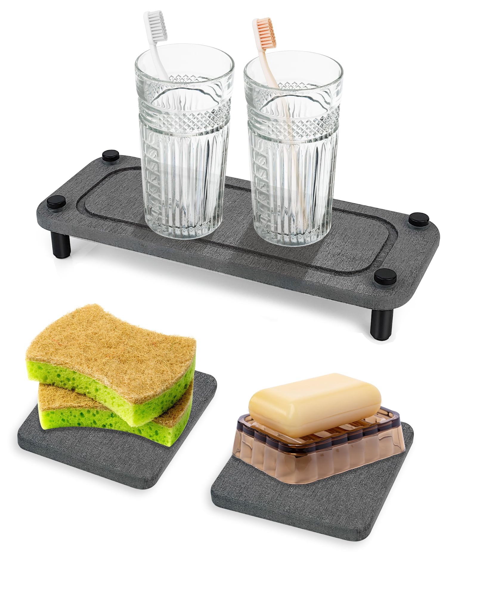 Instant Dry Sink Organizer - Fast Drying Stone Holder for Kitchen & Bathroom Storage-image-5c1677a0-b945-4e46-83d2-a7a40890b9db-59511