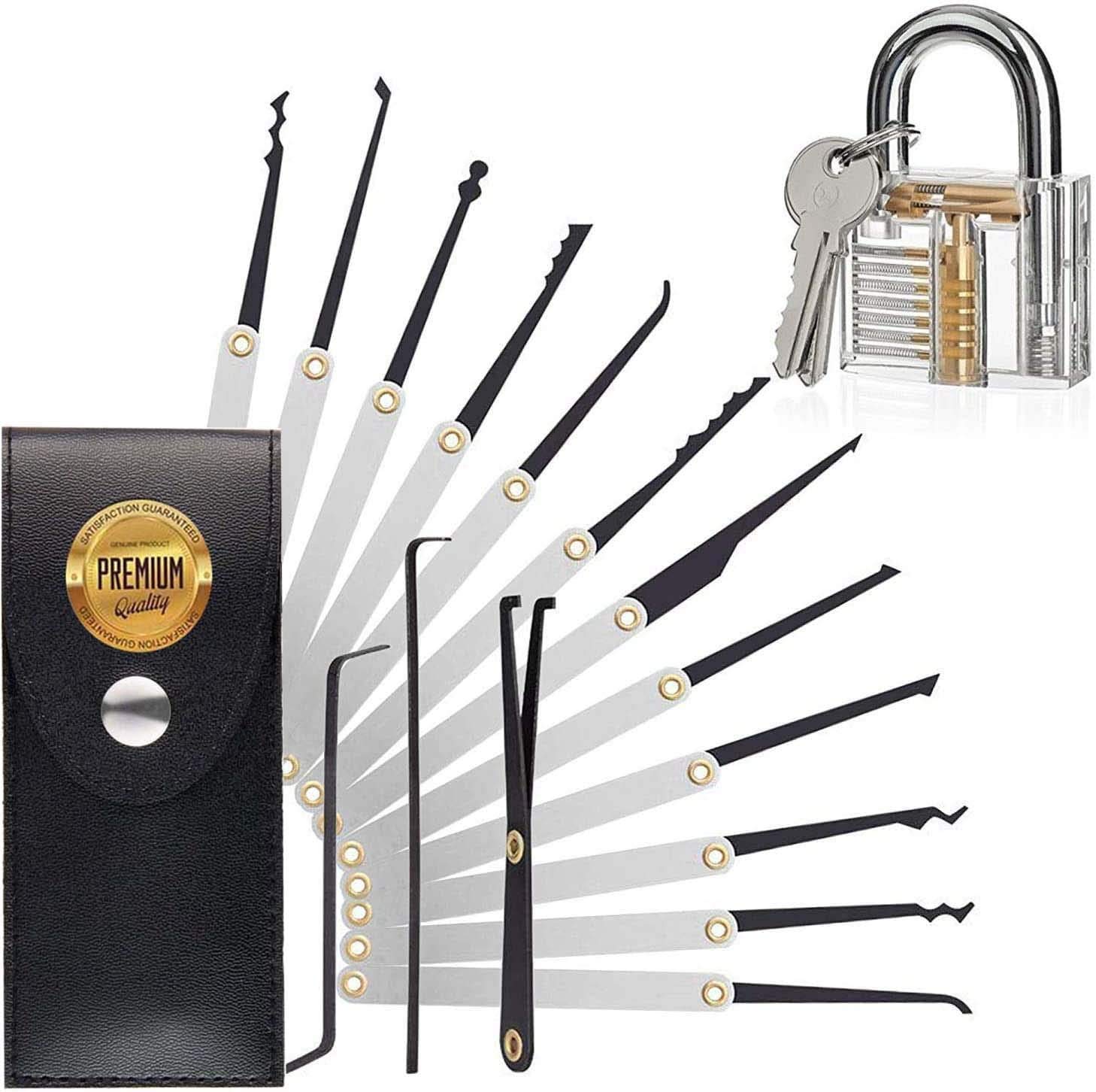 Pcs Lock Kit Tools with Transparent Practice 15 Picking Extraction-image-904cd996-4512-4aeb-81d9-1ea071020c75-53829