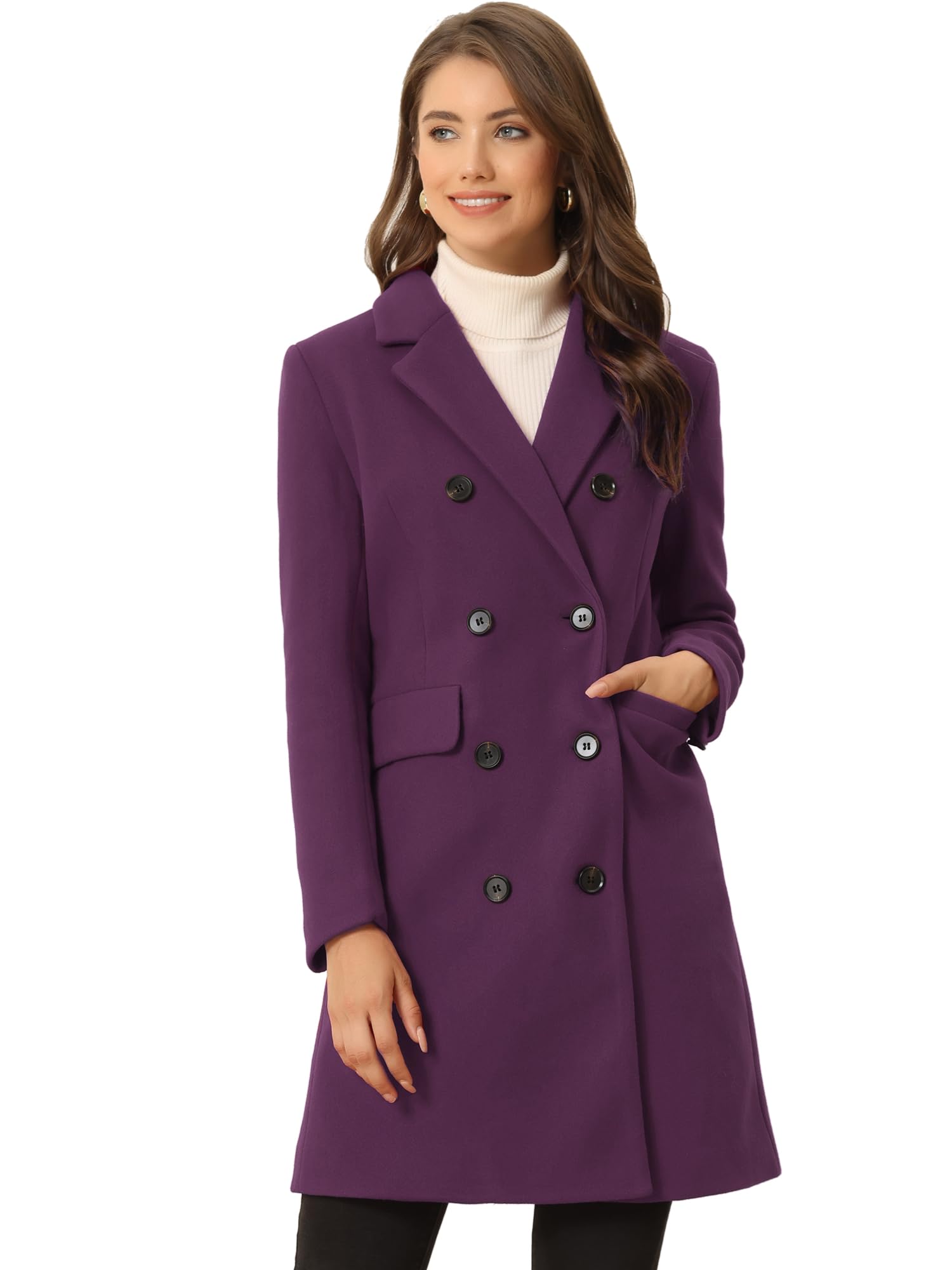 Women's Elegant Trench Coat - Dark Purple S-image-a7d1d15a-34c6-4dd5-9270-a46c78451a0b-114763