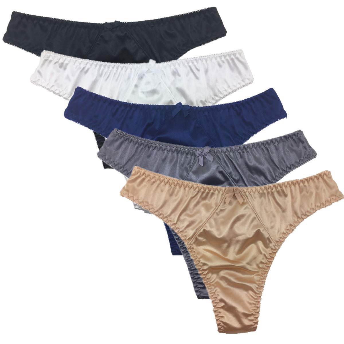 Women's Satin Thongs 5 Pack - Colour 1 S-image-bfa9e770-4717-4cd4-97e7-54e959289e55-110253