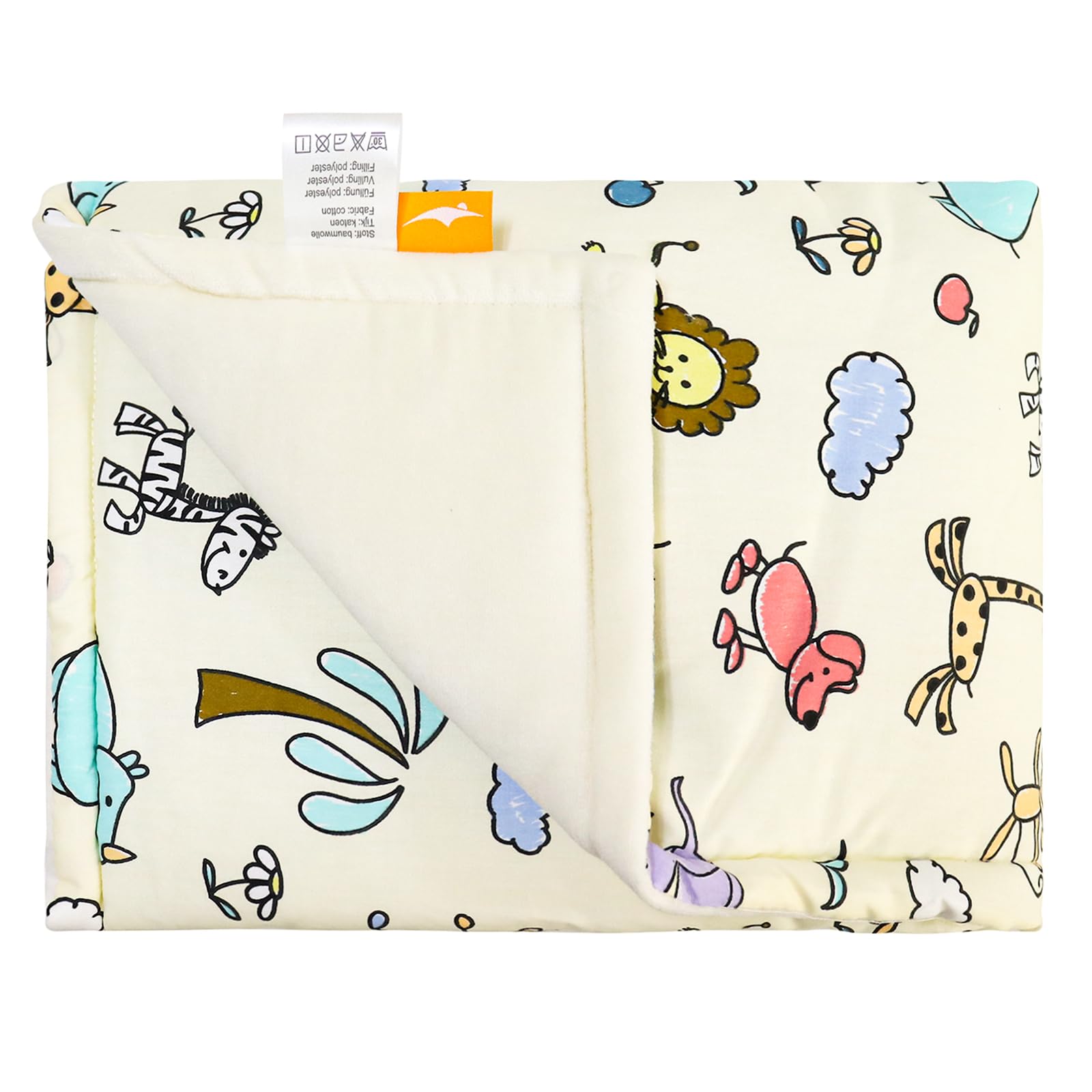 Cosy 100% Cotton Baby Blanket - Soft, Durable & Skin-Friendly, 75x100CM, Yellow-image-91e60602-ca51-40d3-9cb1-315d16f63249-67976