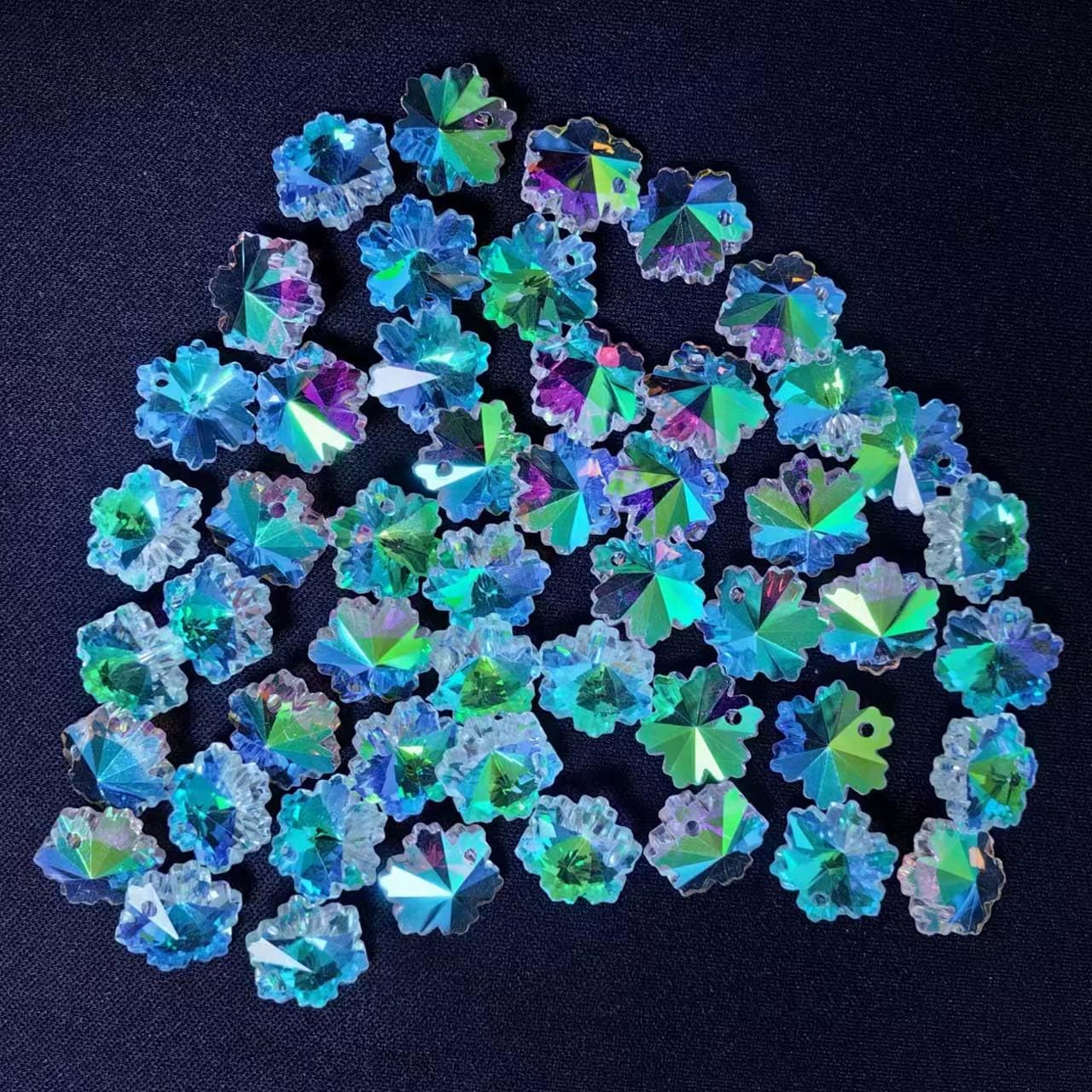 50pcs Colourful Crystal Octagon Snowflake Beads for Jewellery & DIY Crafts-image-666449d9-12cf-451c-a0c8-dc8b456d7962-56041
