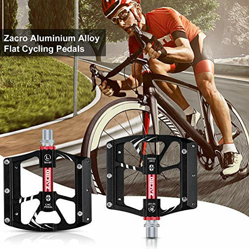 Zacro Mountain Bike Pedals, New Aluminum Antiskid Durable Bicycle